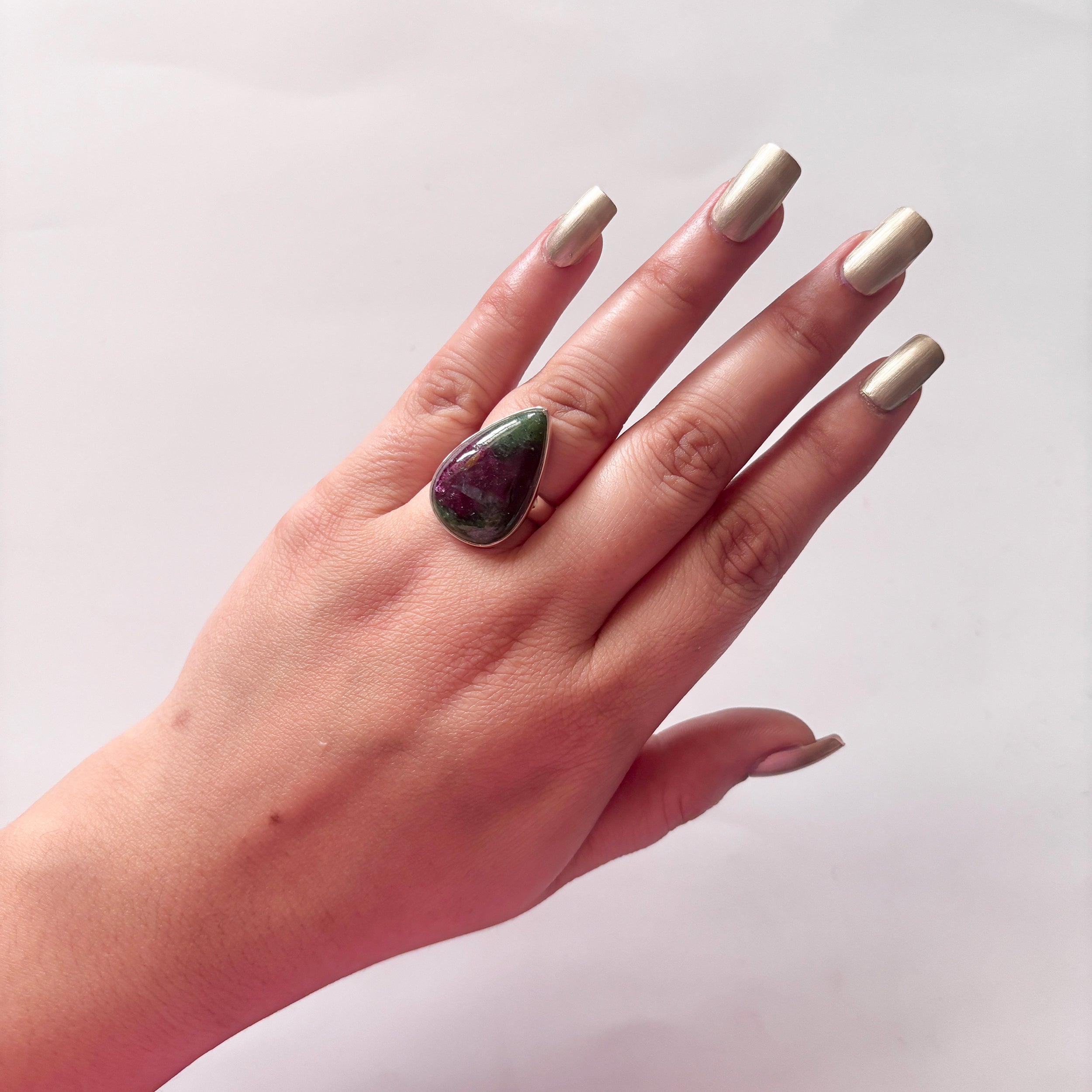 Ruby Zoisite Ring-(RZS-2-21)