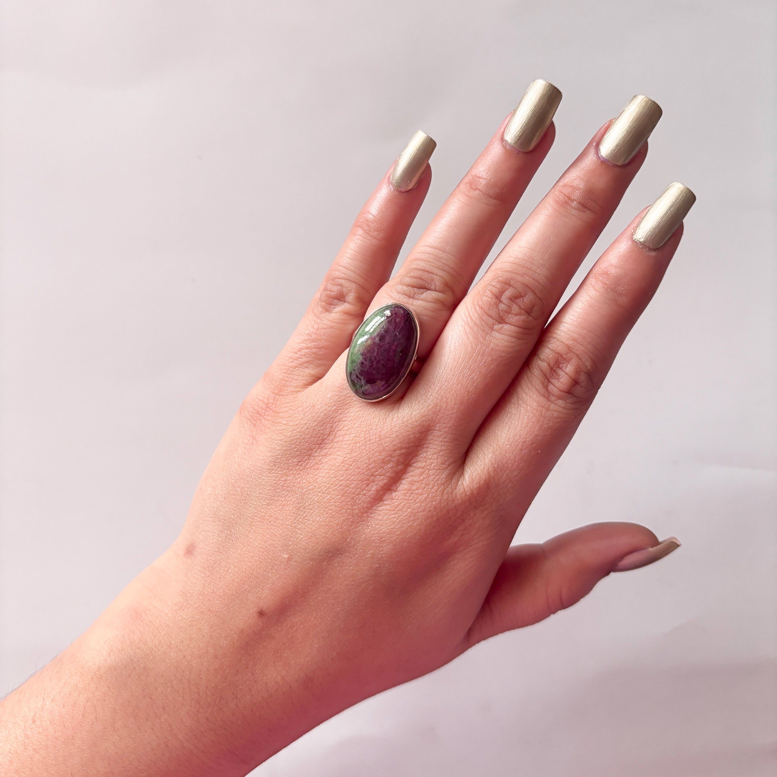 Ruby Zoisite Ring-(RZS-2-31)