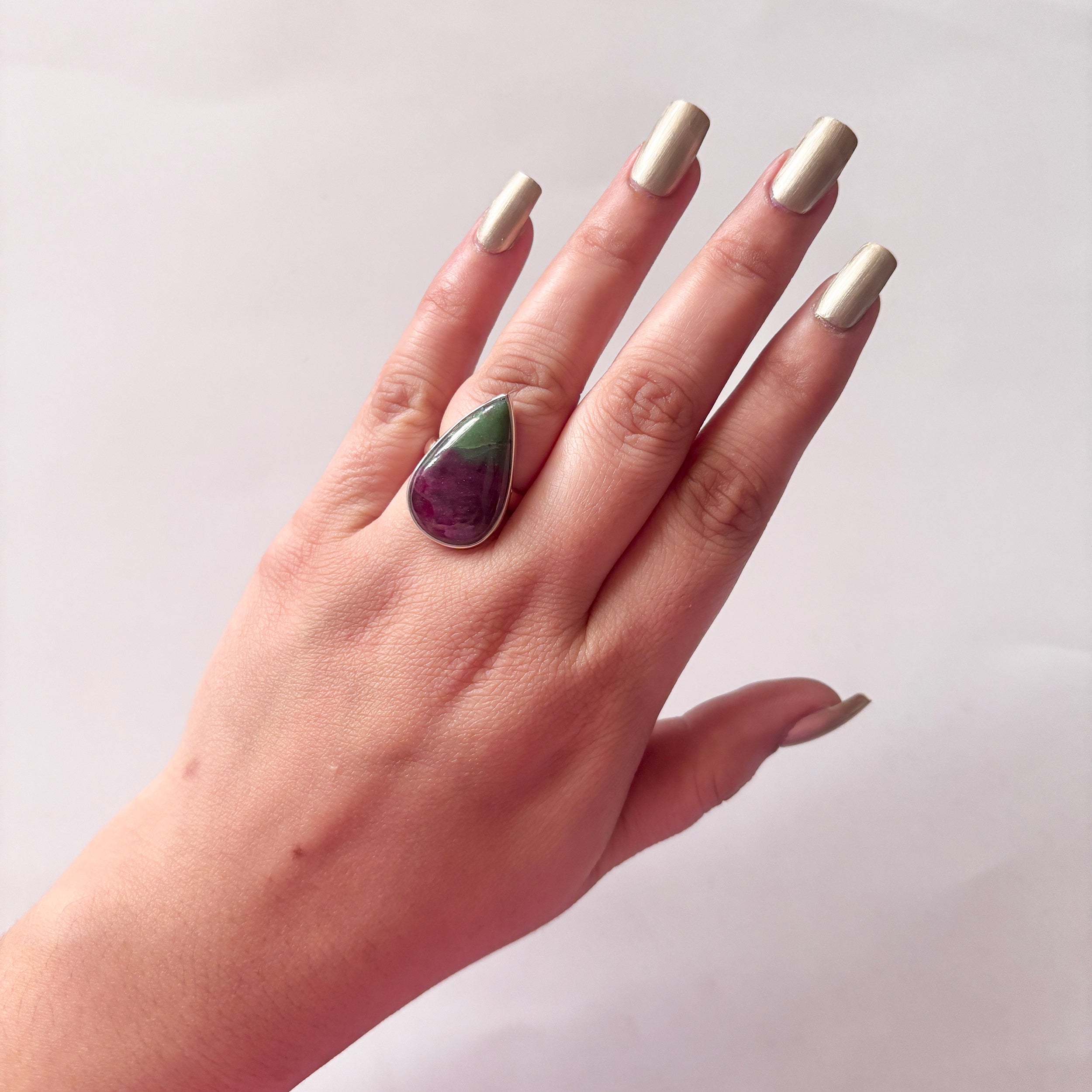 Ruby Zoisite Ring-(RZS-2-32)