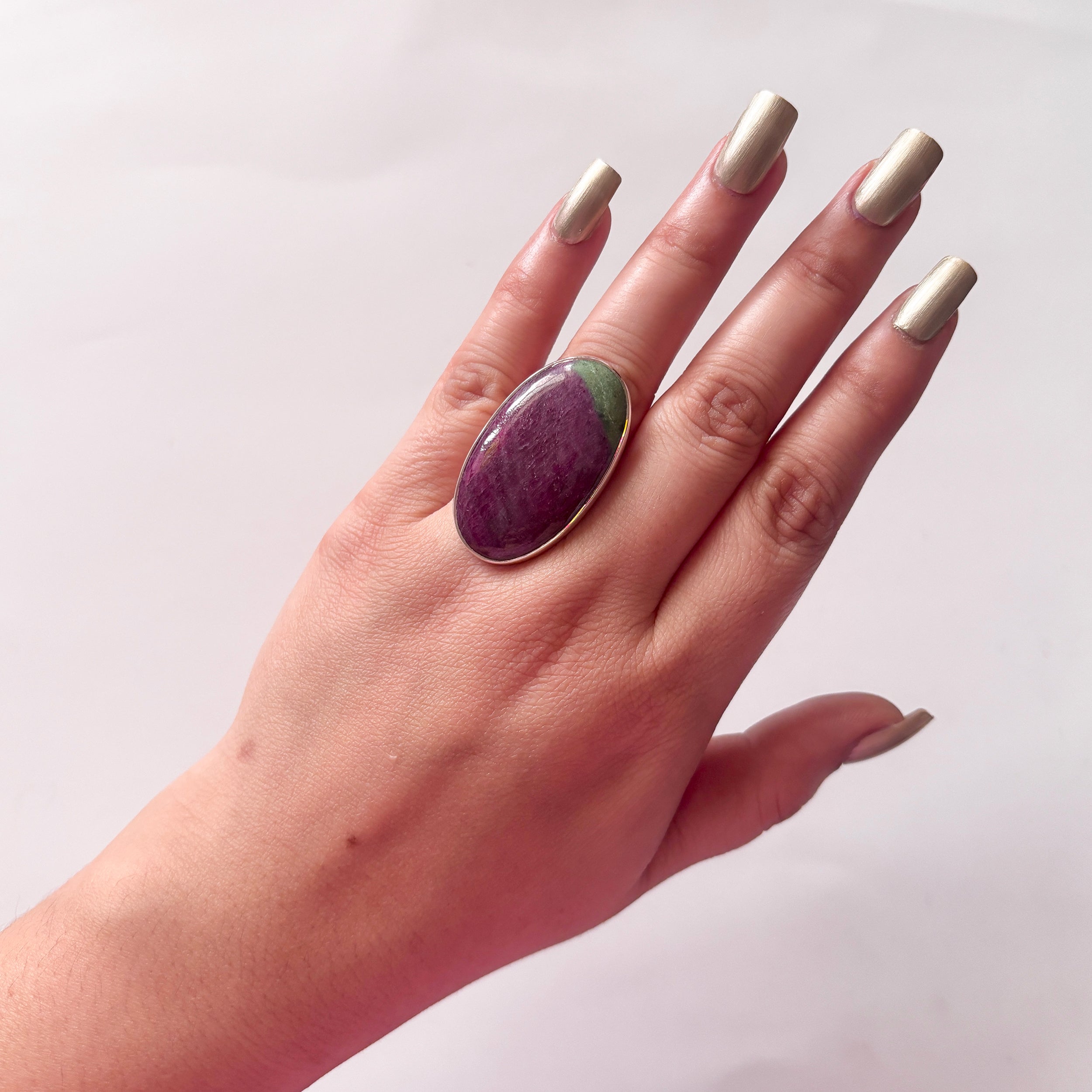 Ruby Zoisite Ring-(RZS-2-8)