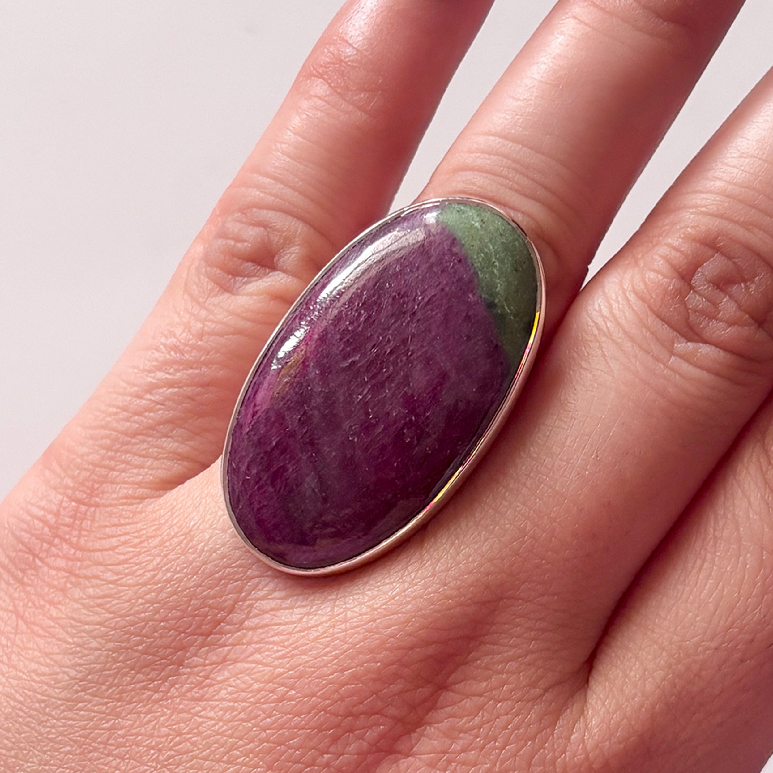 Ruby Zoisite Ring-(RZS-2-8)