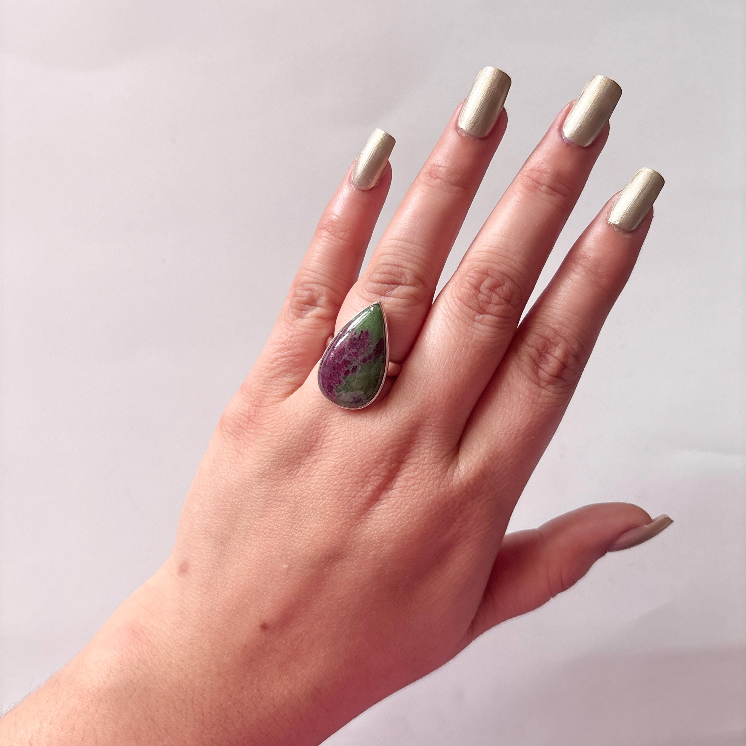 Ruby Zoisite Ring-(RZS-2-9)