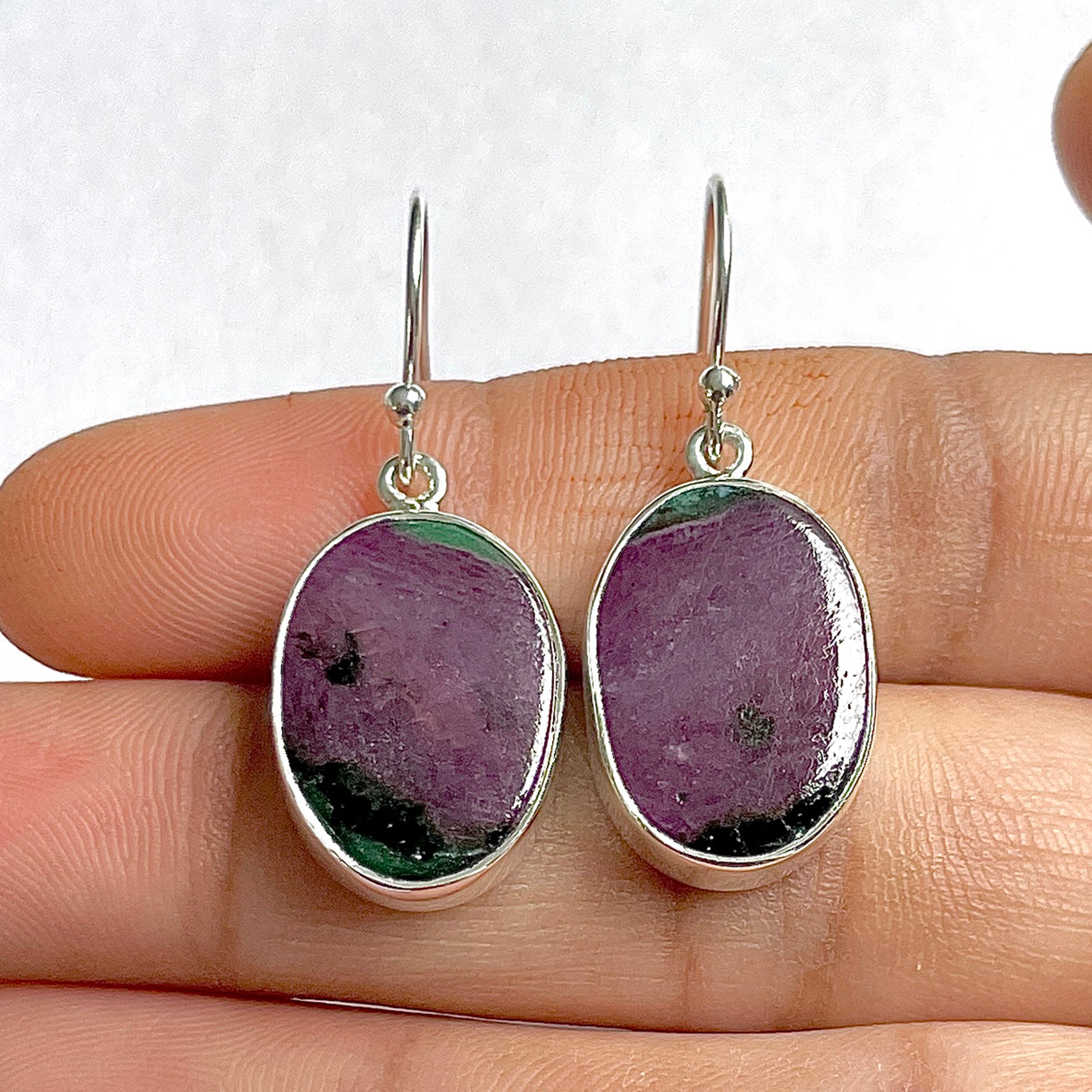 Ruby Zoisite Earring-(RZS-3-7)