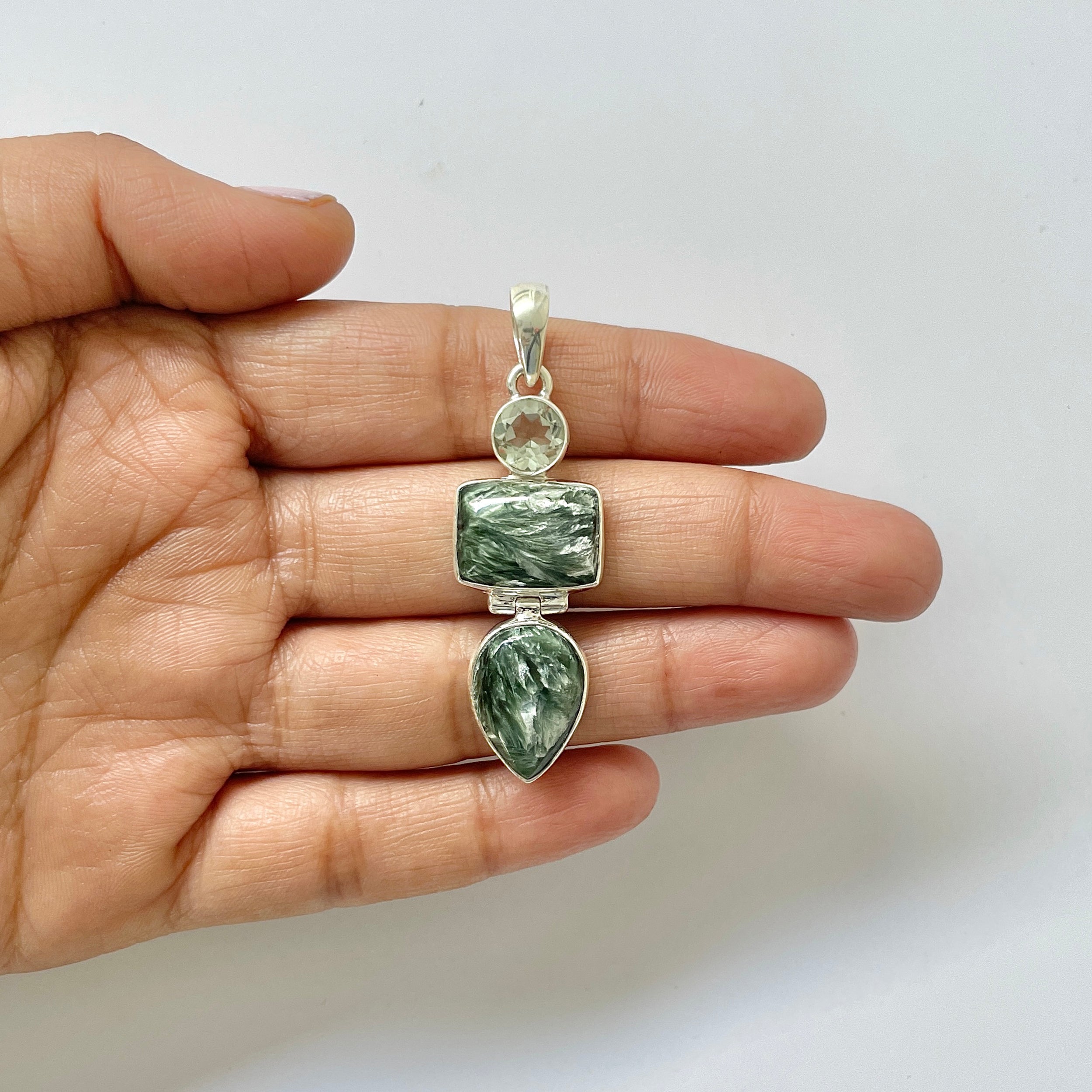 Seraphinite Pendant-(SER-1-38)
