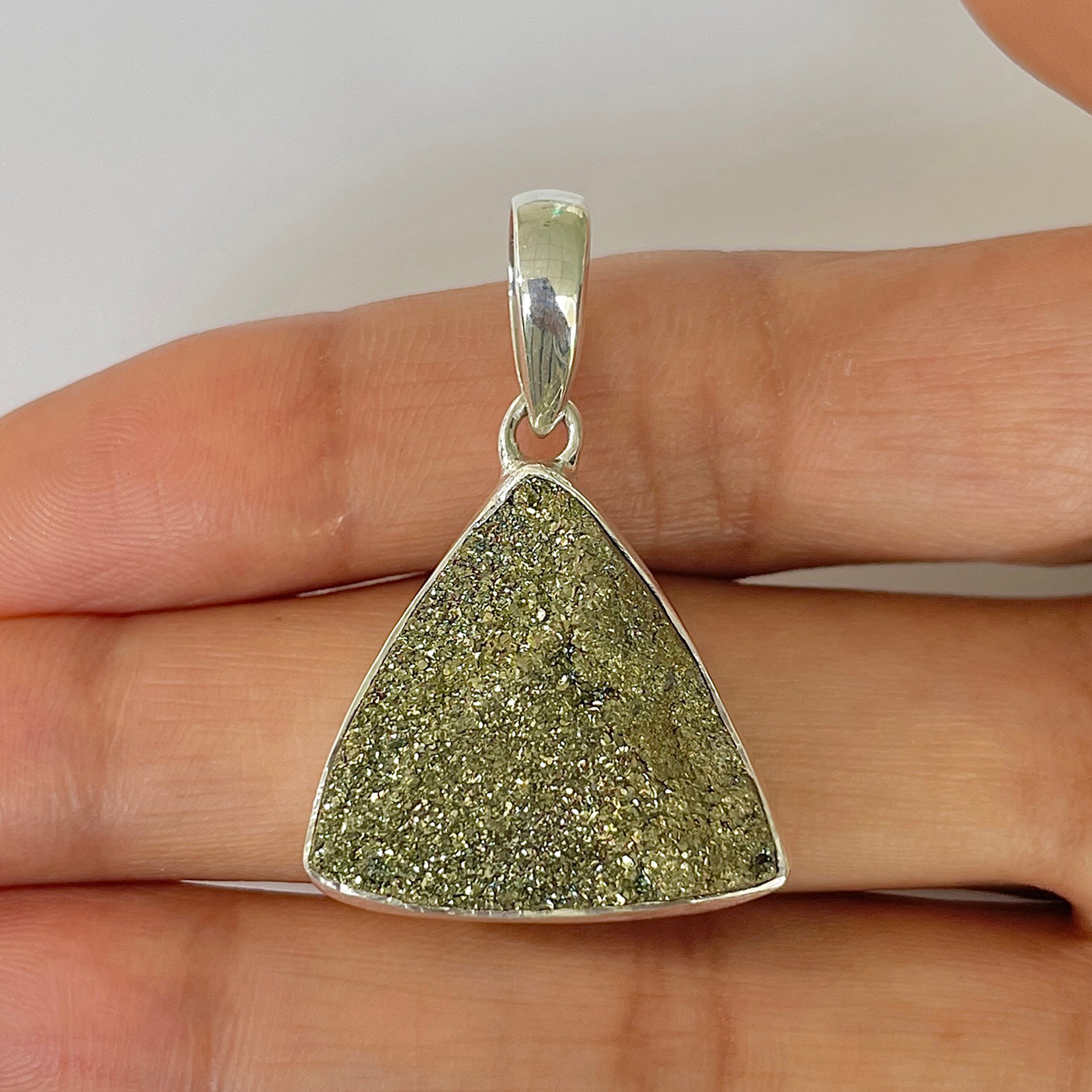 Spectropyrite Druzy Pendant-(SPD-1-3)
