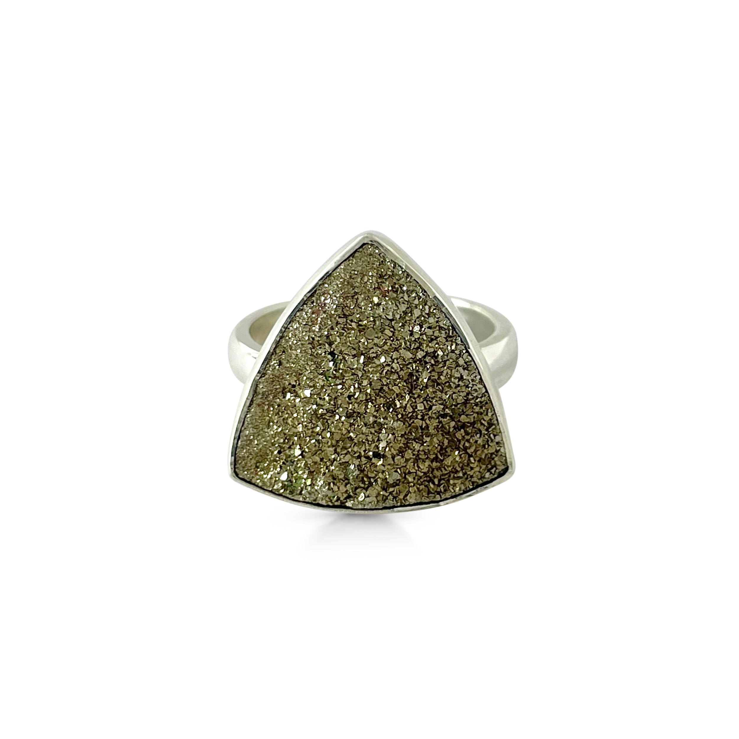 Spectropyrite Druzy Ring-(SPD-2-12)