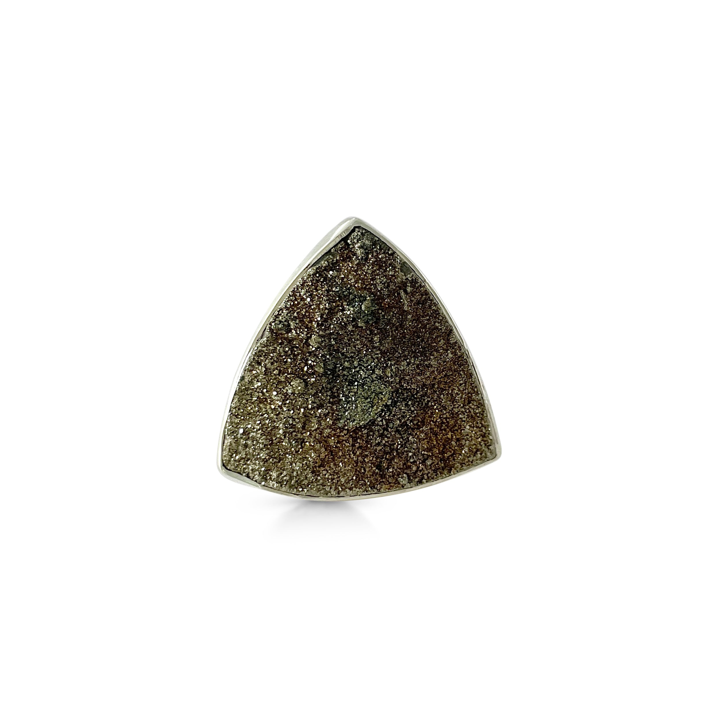 Spectropyrite Druzy Ring-(SPD-2-27)
