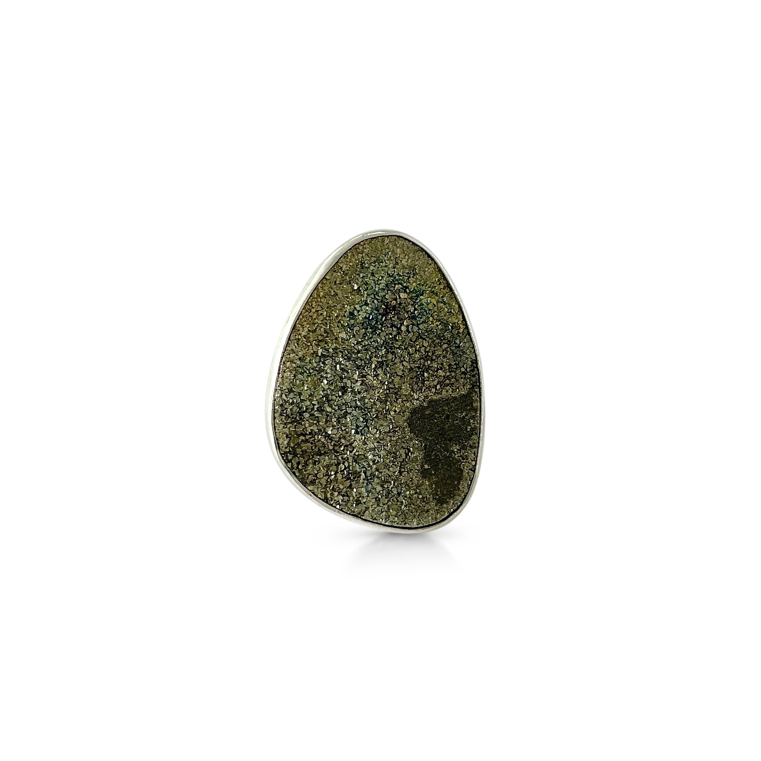 Spectropyrite Druzy Ring-(SPD-2-37)