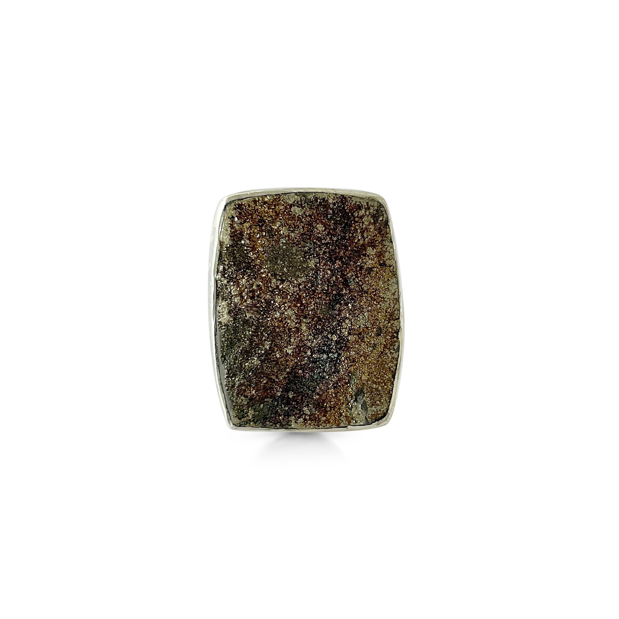 Spectropyrite Druzy Ring-(SPD-2-41)