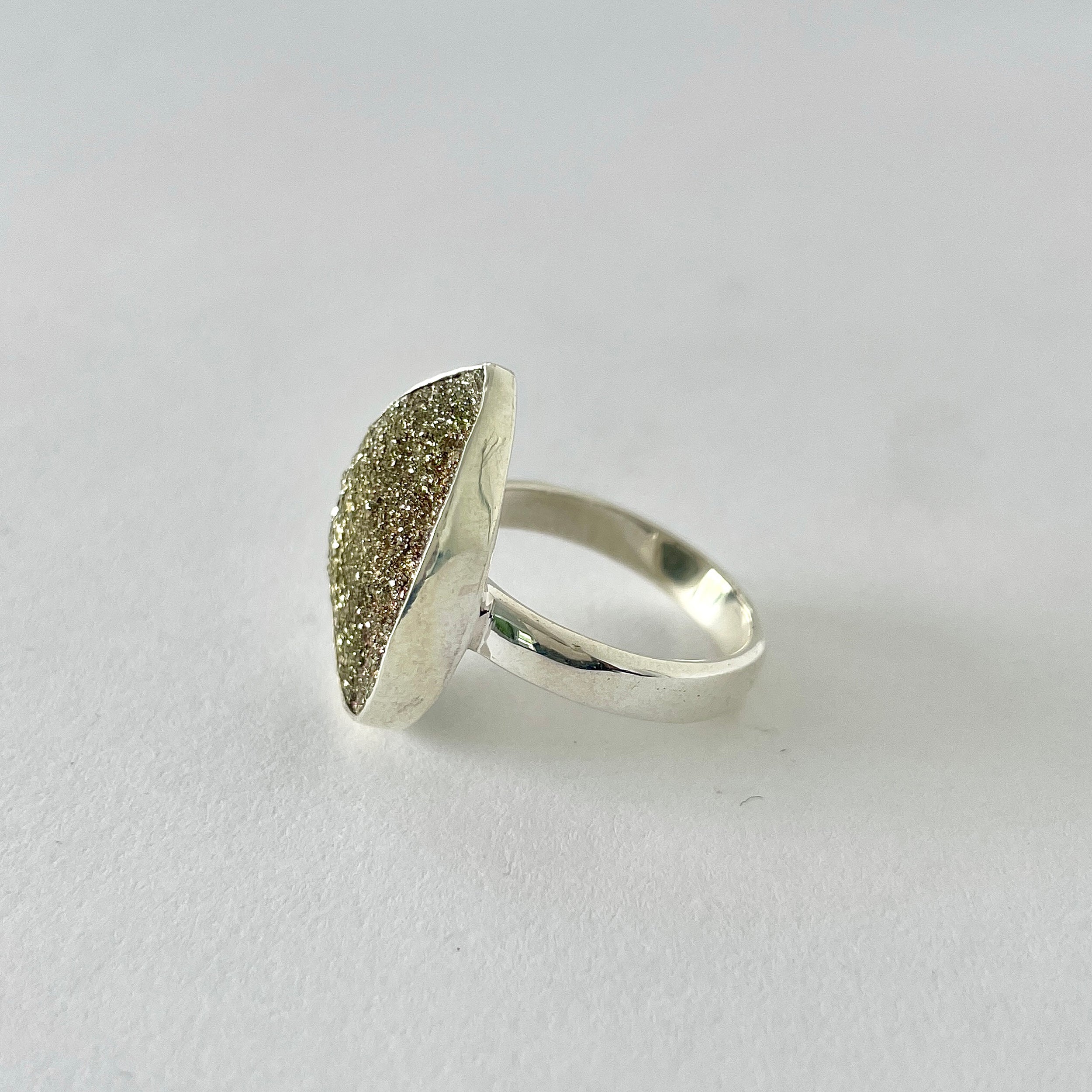 Spectropyrite Druzy Ring-(SPD-2-42)