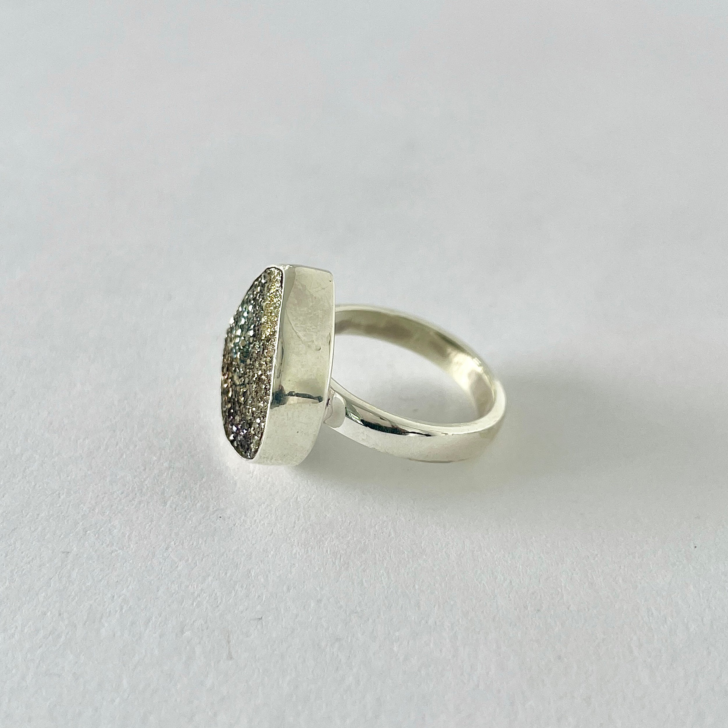 Spectropyrite Druzy Ring-(SPD-2-47)