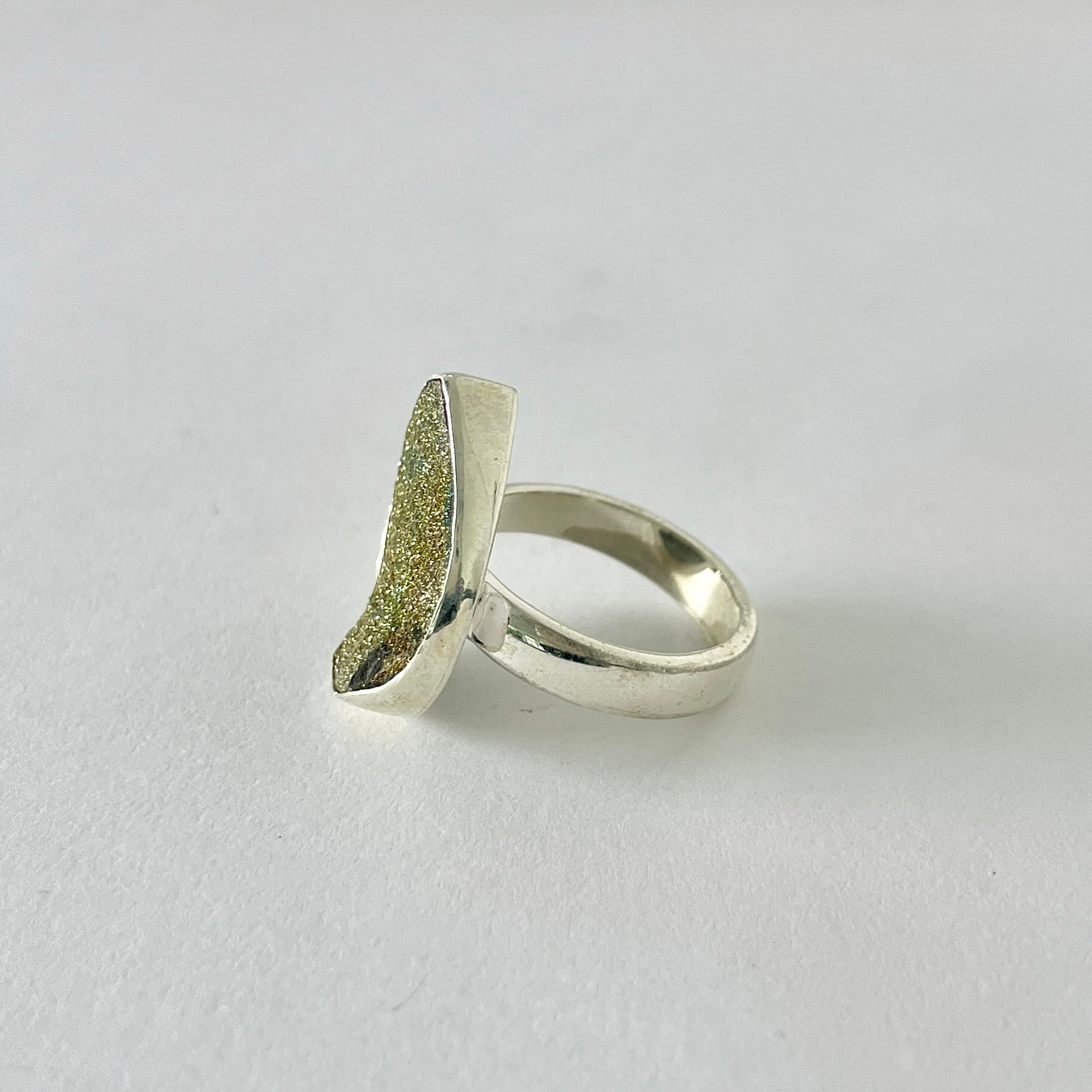 Spectropyrite Druzy Ring-(SPD-2-48)