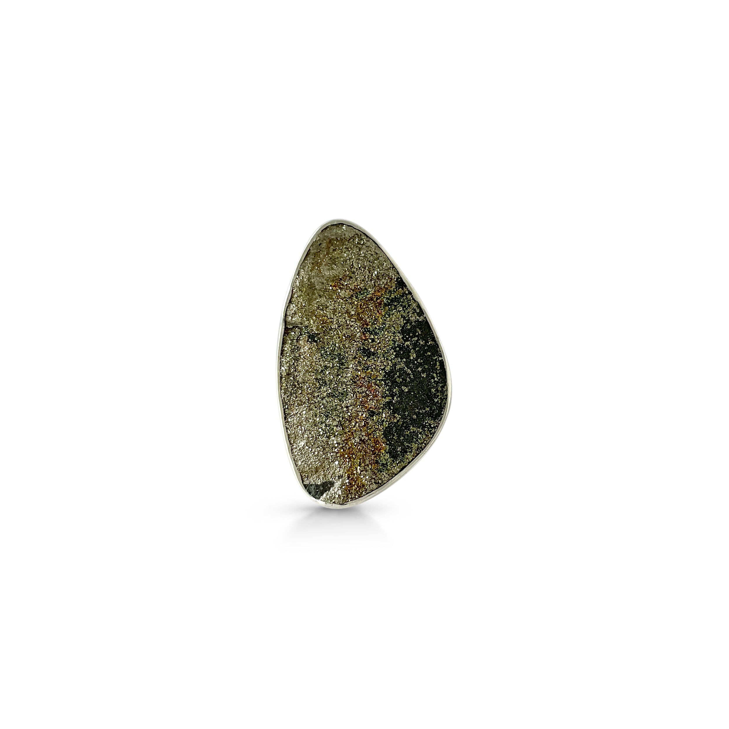 Spectropyrite Druzy Ring-(SPD-2-56)