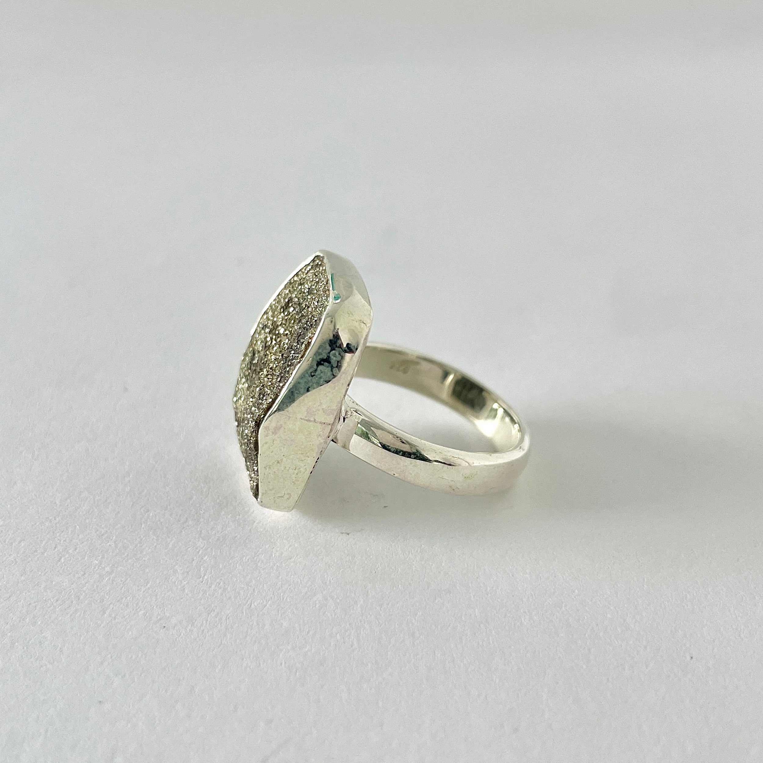 Spectropyrite Druzy Ring-(SPD-2-60)