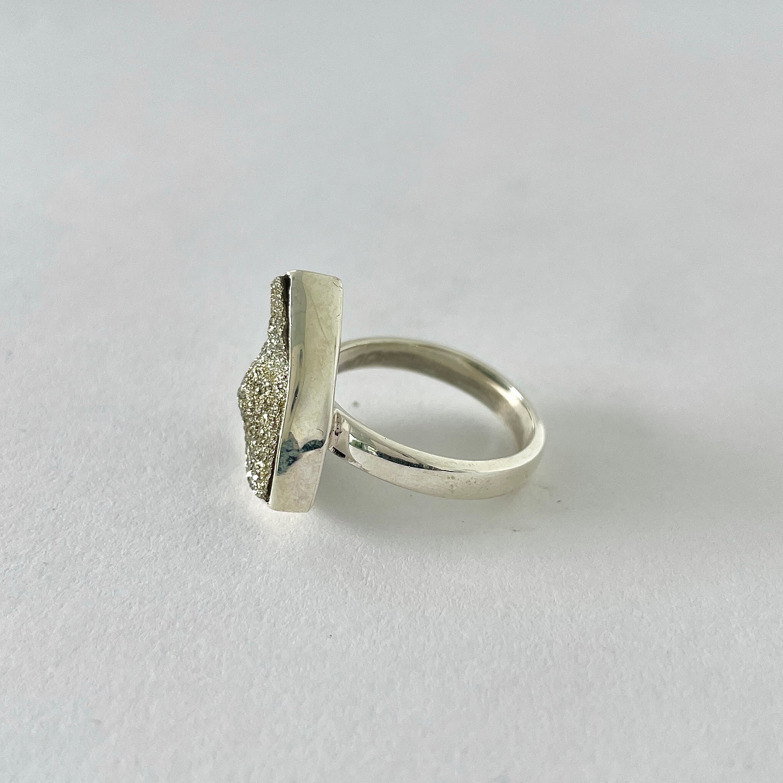 Spectropyrite Druzy Ring-(SPD-2-61)