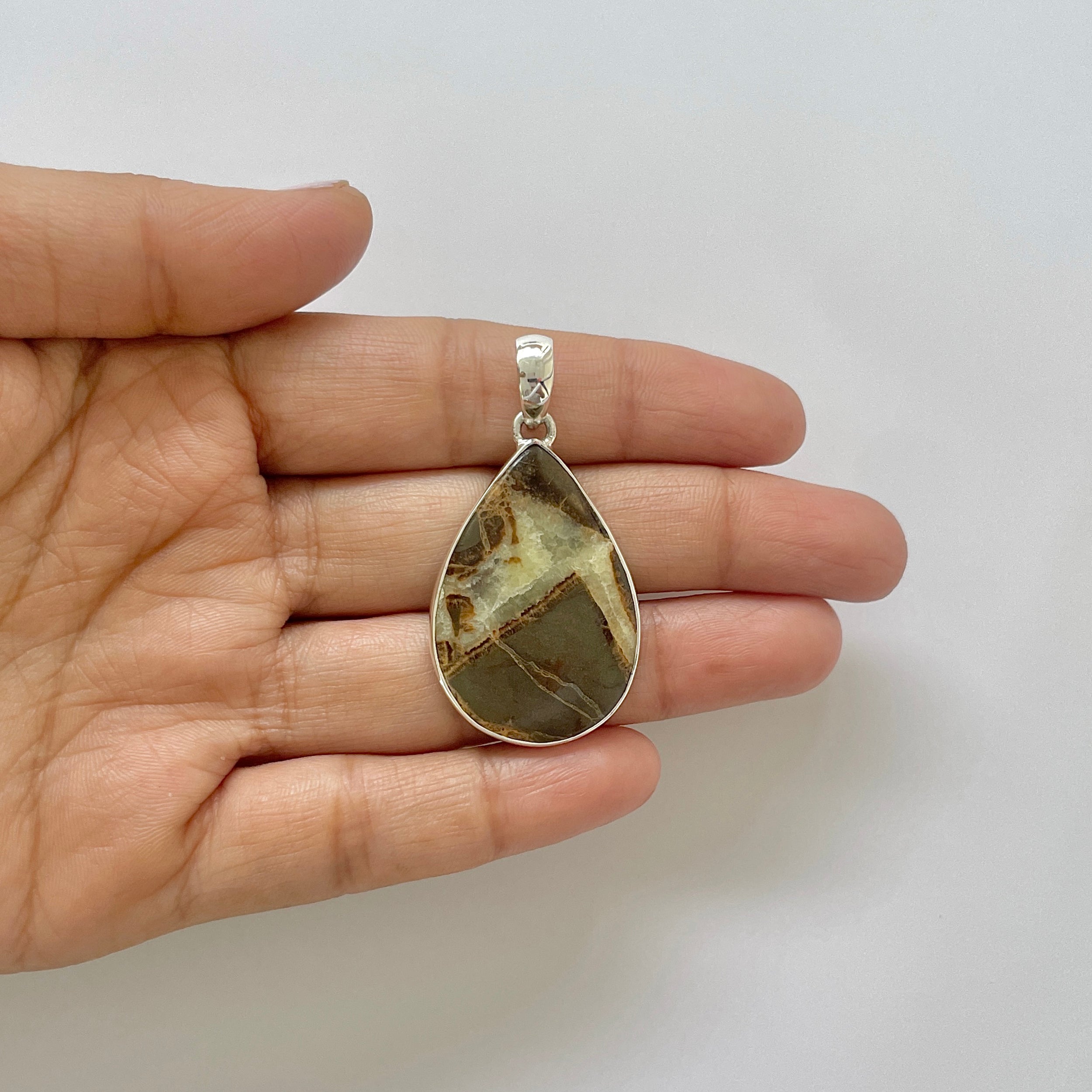 Septarian Rhyolite Pendant-(SPR-1-12)