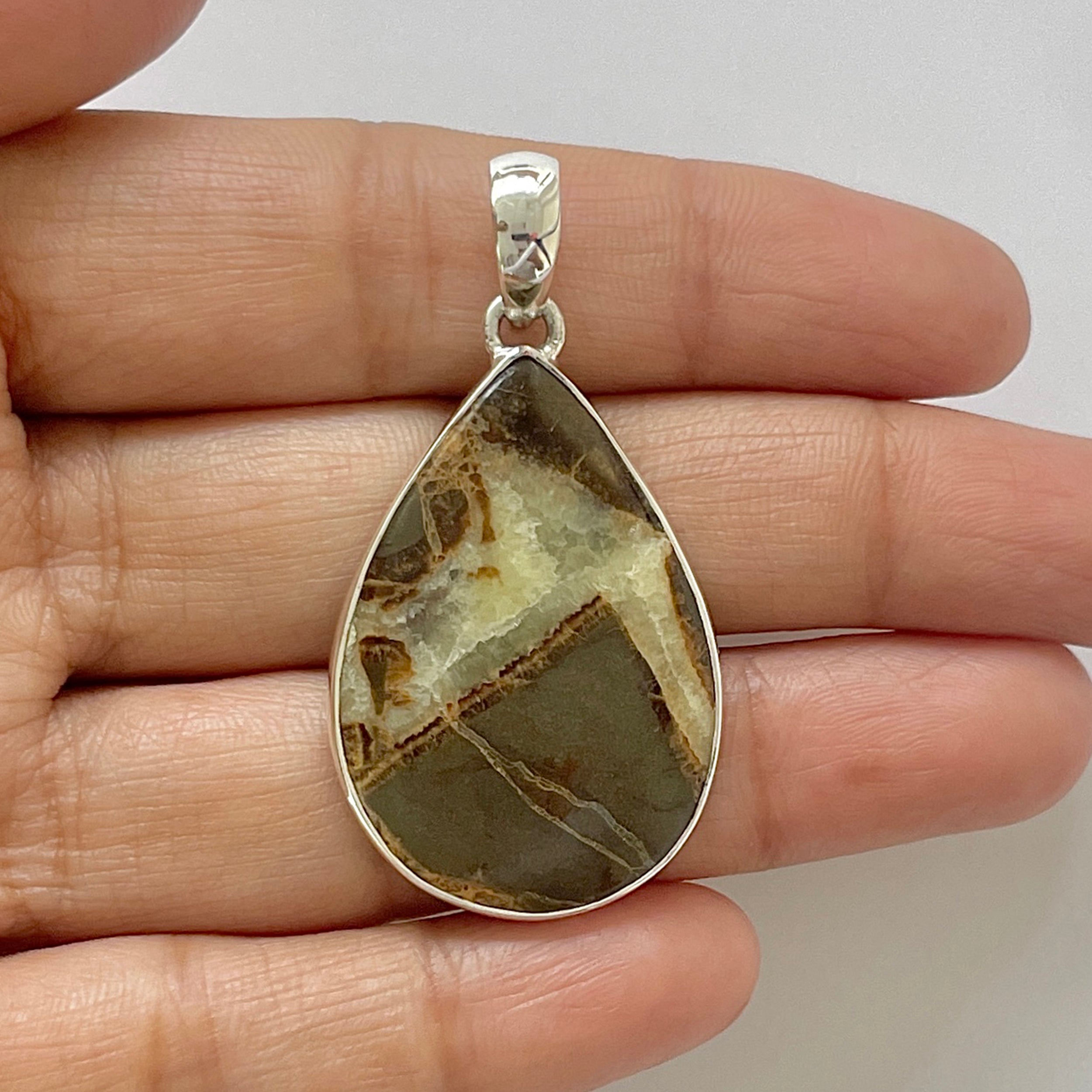 Septarian Rhyolite Pendant-(SPR-1-12)