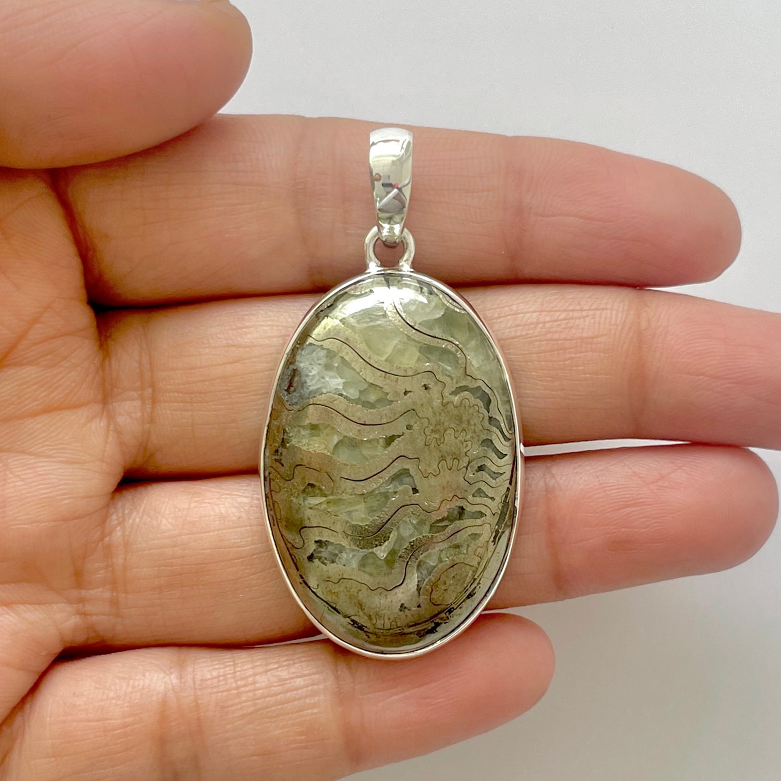 Septarian Rhyolite Pendant-(SPR-1-38)
