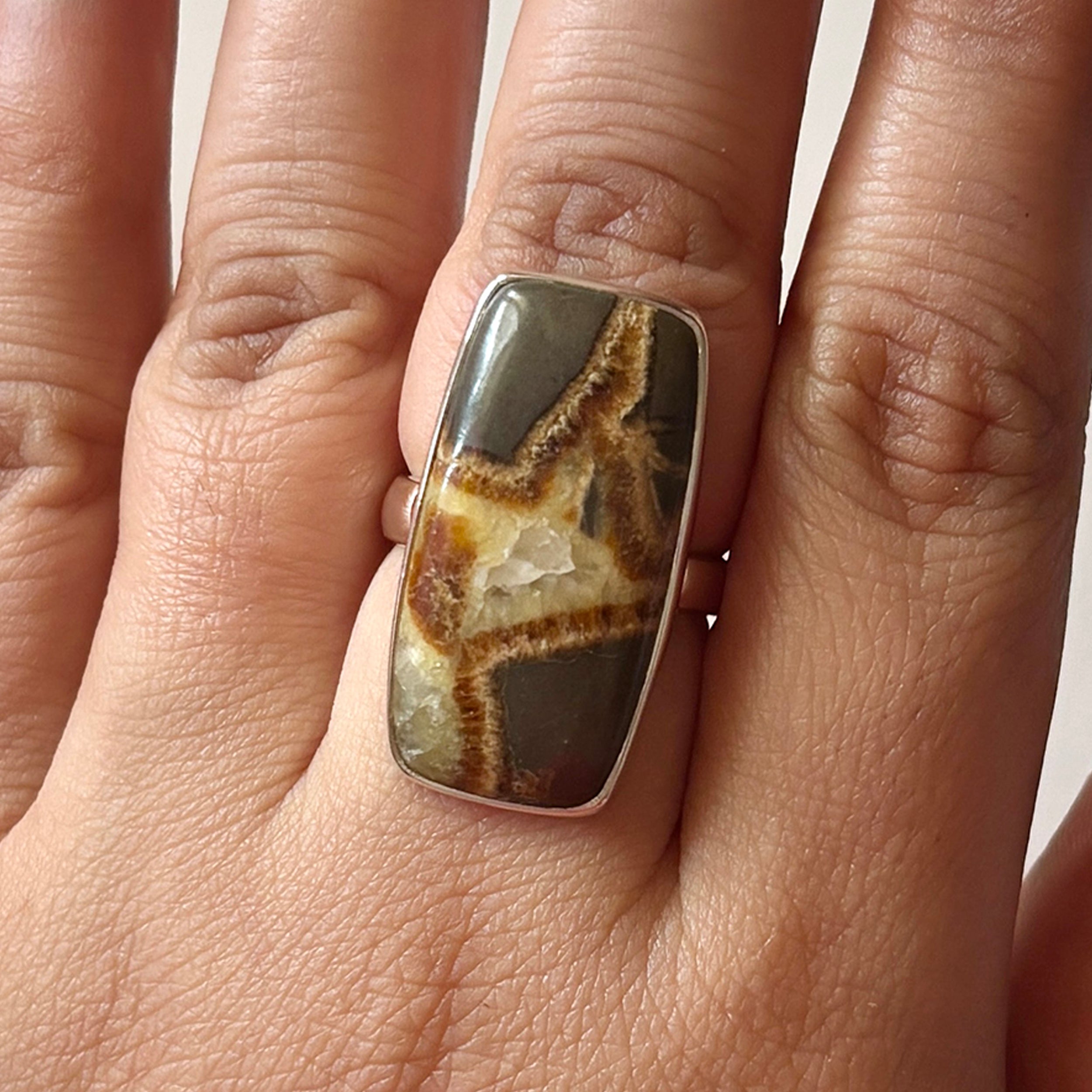 Septarian Rhyolite Ring-(SPR-2-12)