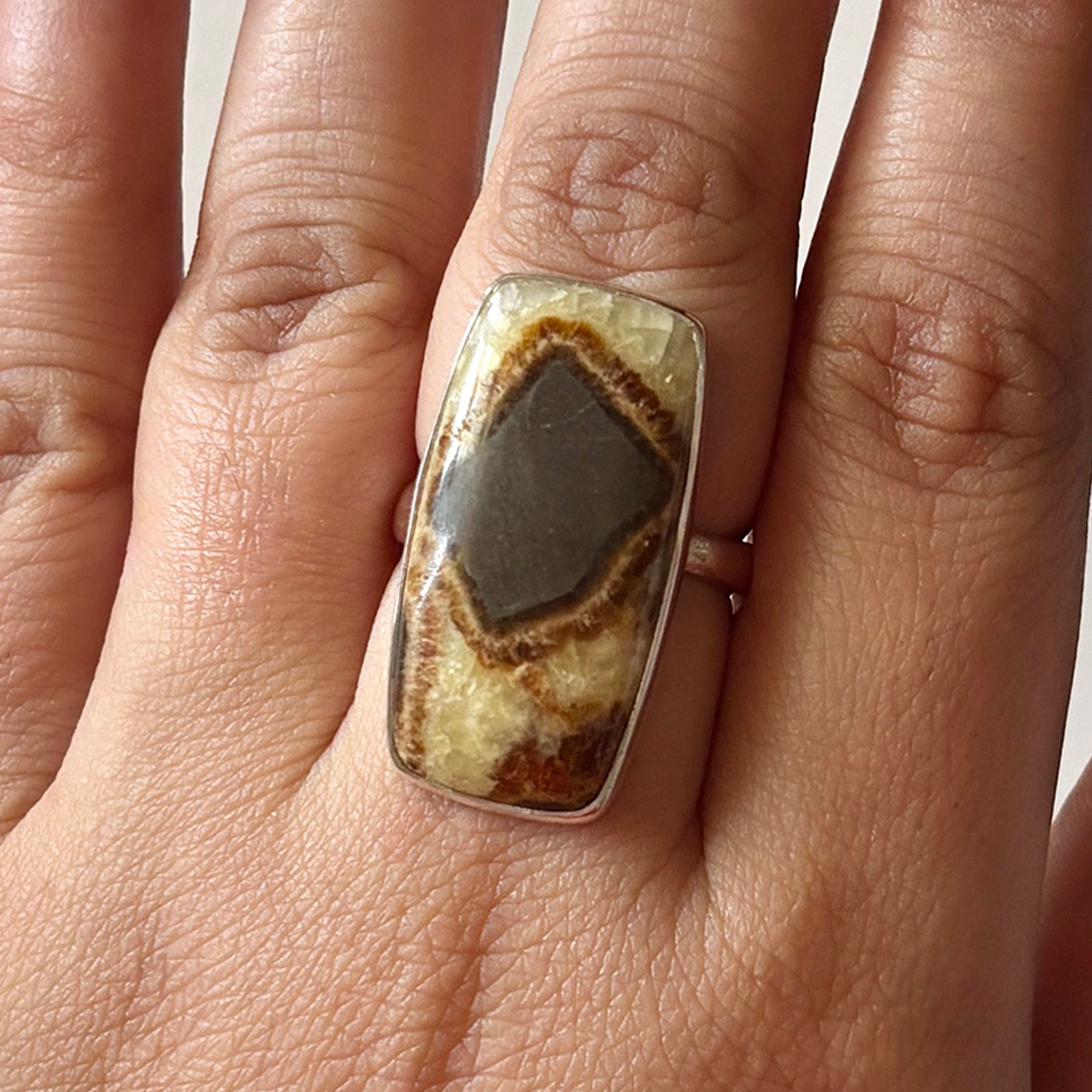 Septarian Rhyolite Ring-(SPR-2-13)