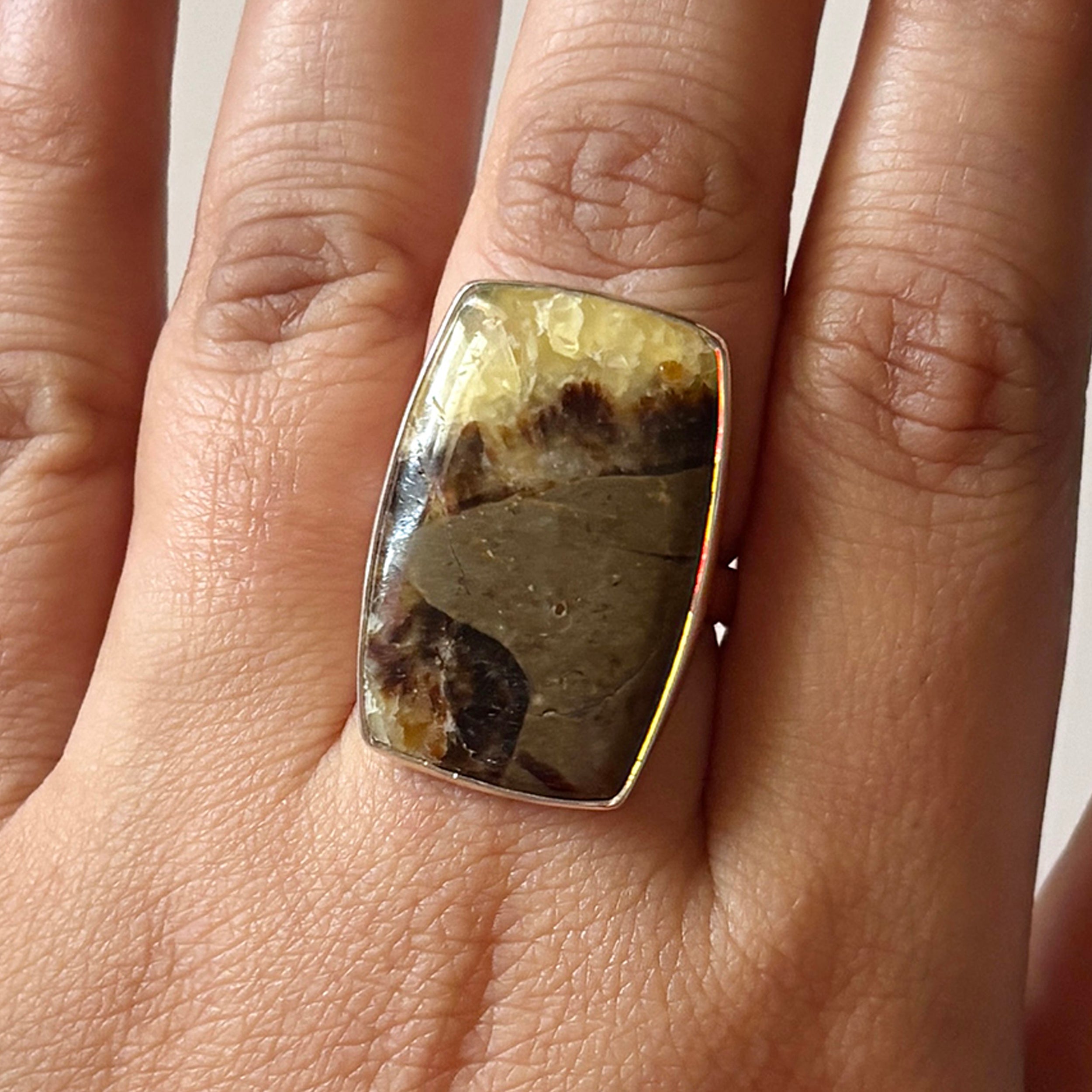 Septarian Rhyolite Ring-(SPR-2-14)