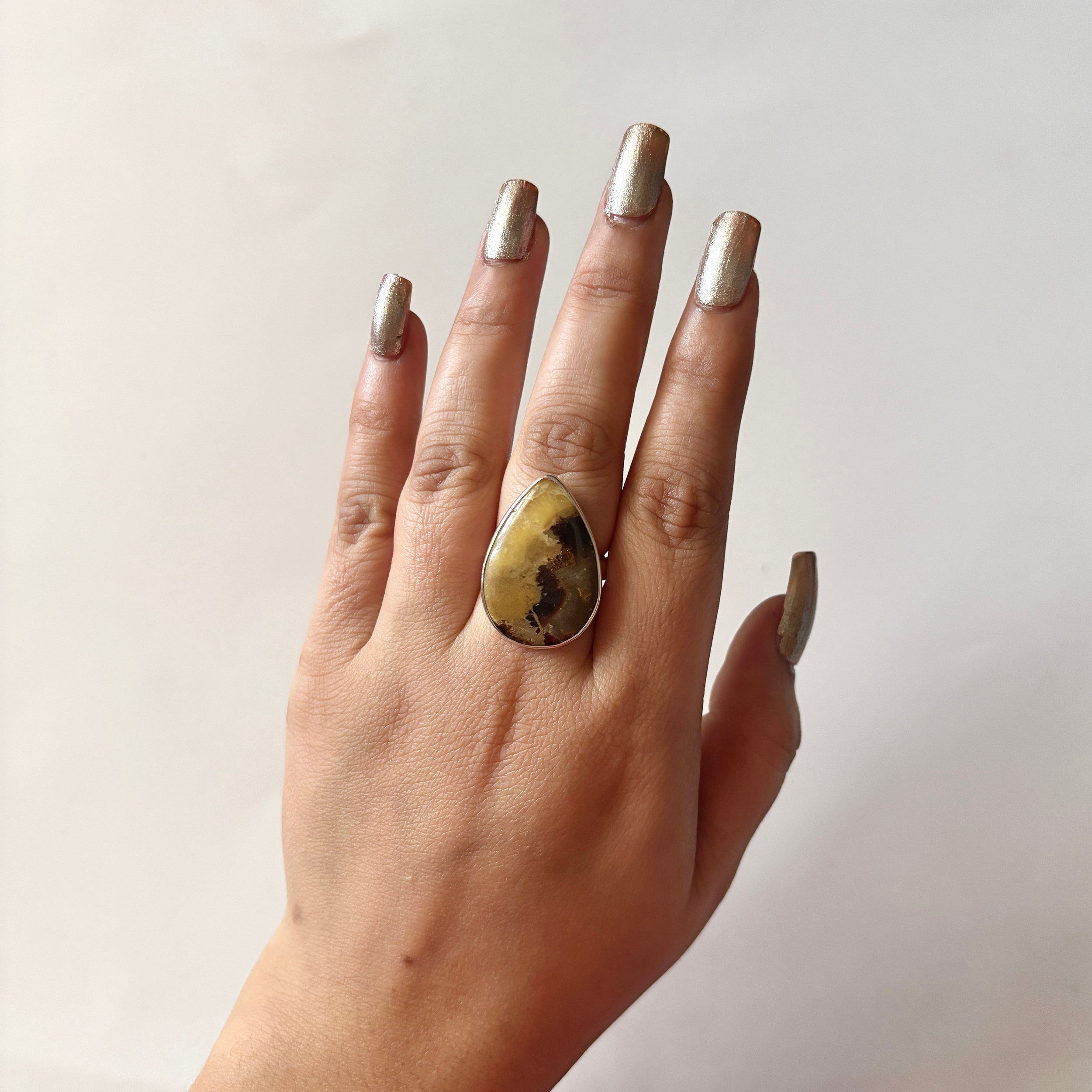 Septarian Rhyolite Ring-(SPR-2-20)