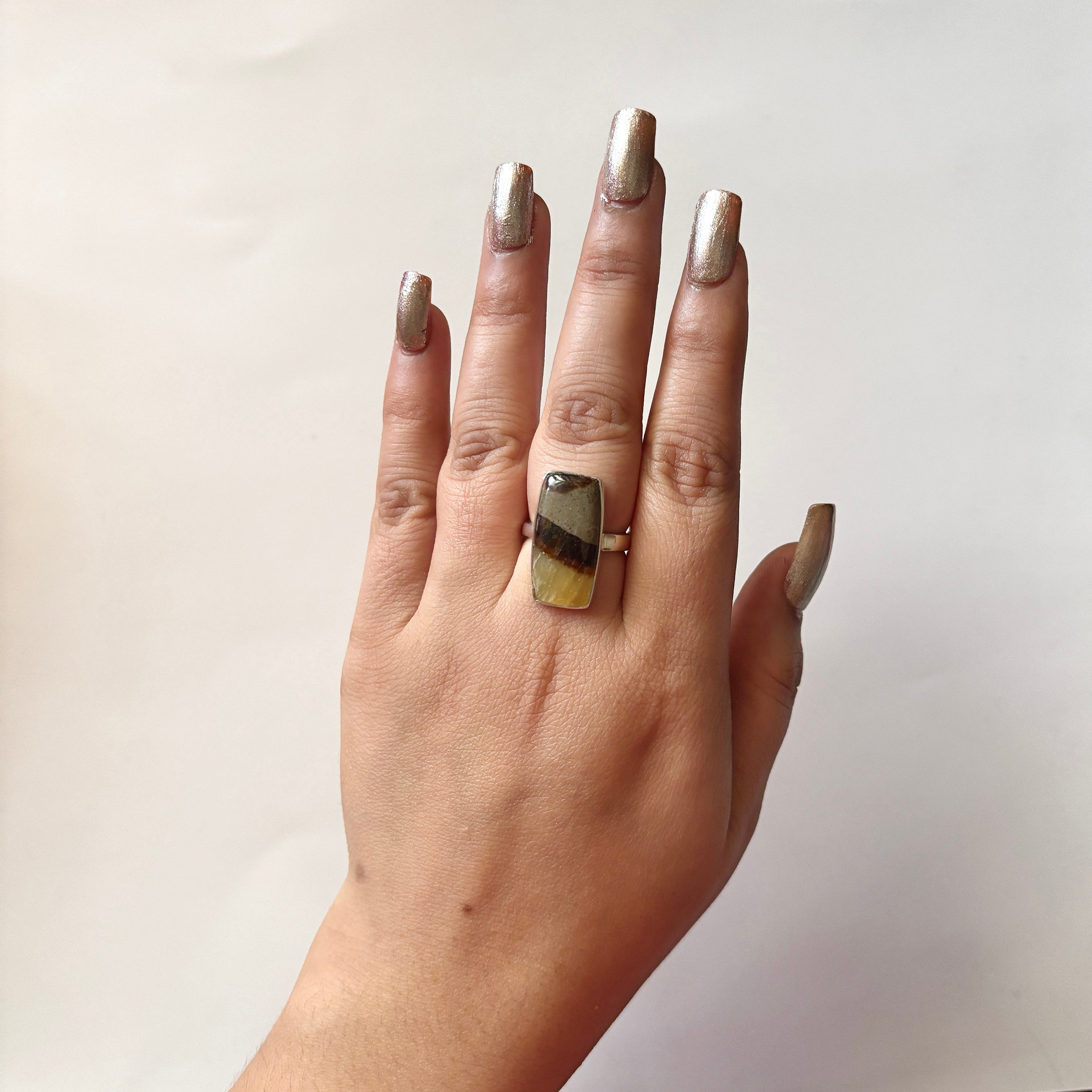 Septarian Rhyolite Ring-(SPR-2-3)