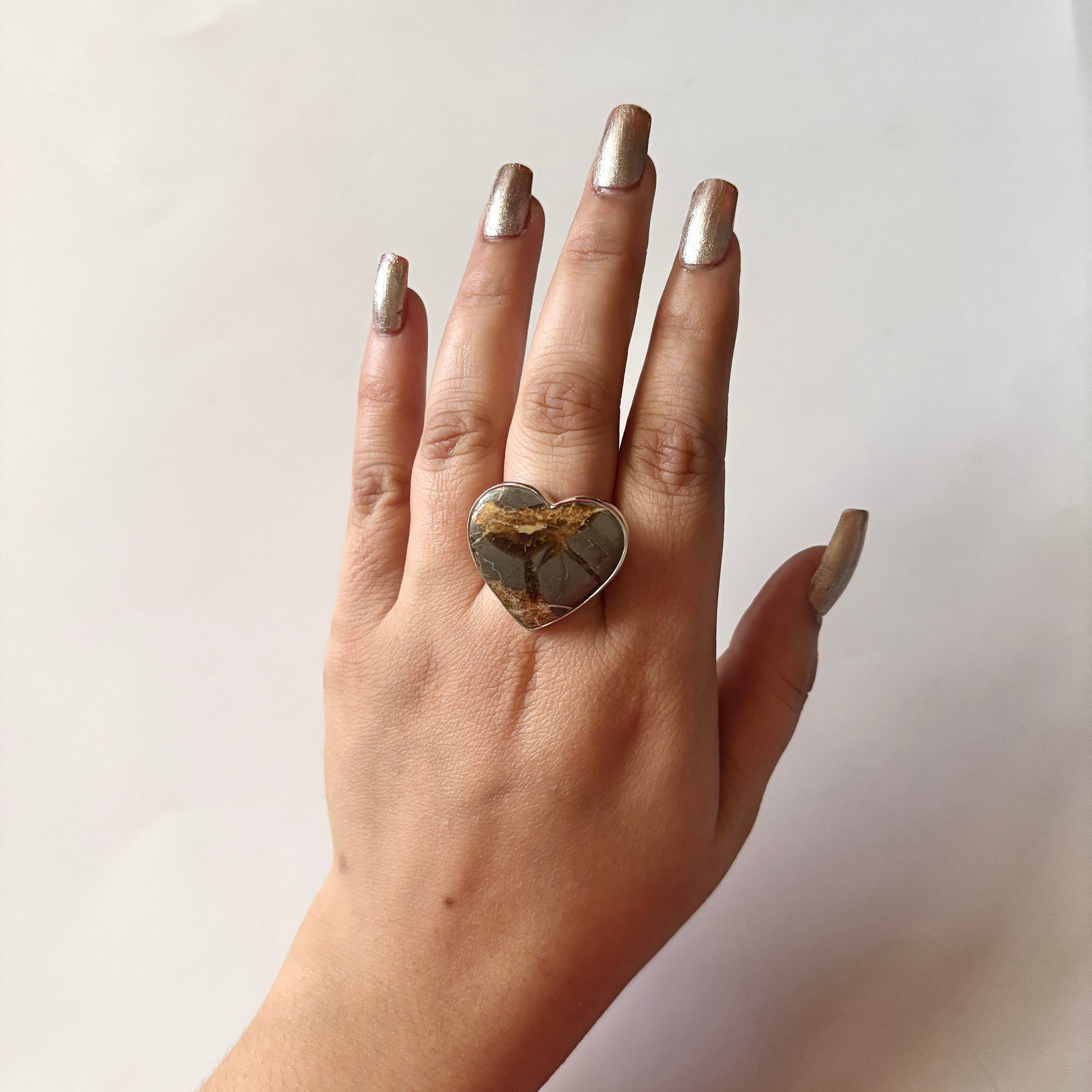 Septarian Rhyolite Ring-(SPR-2-6)