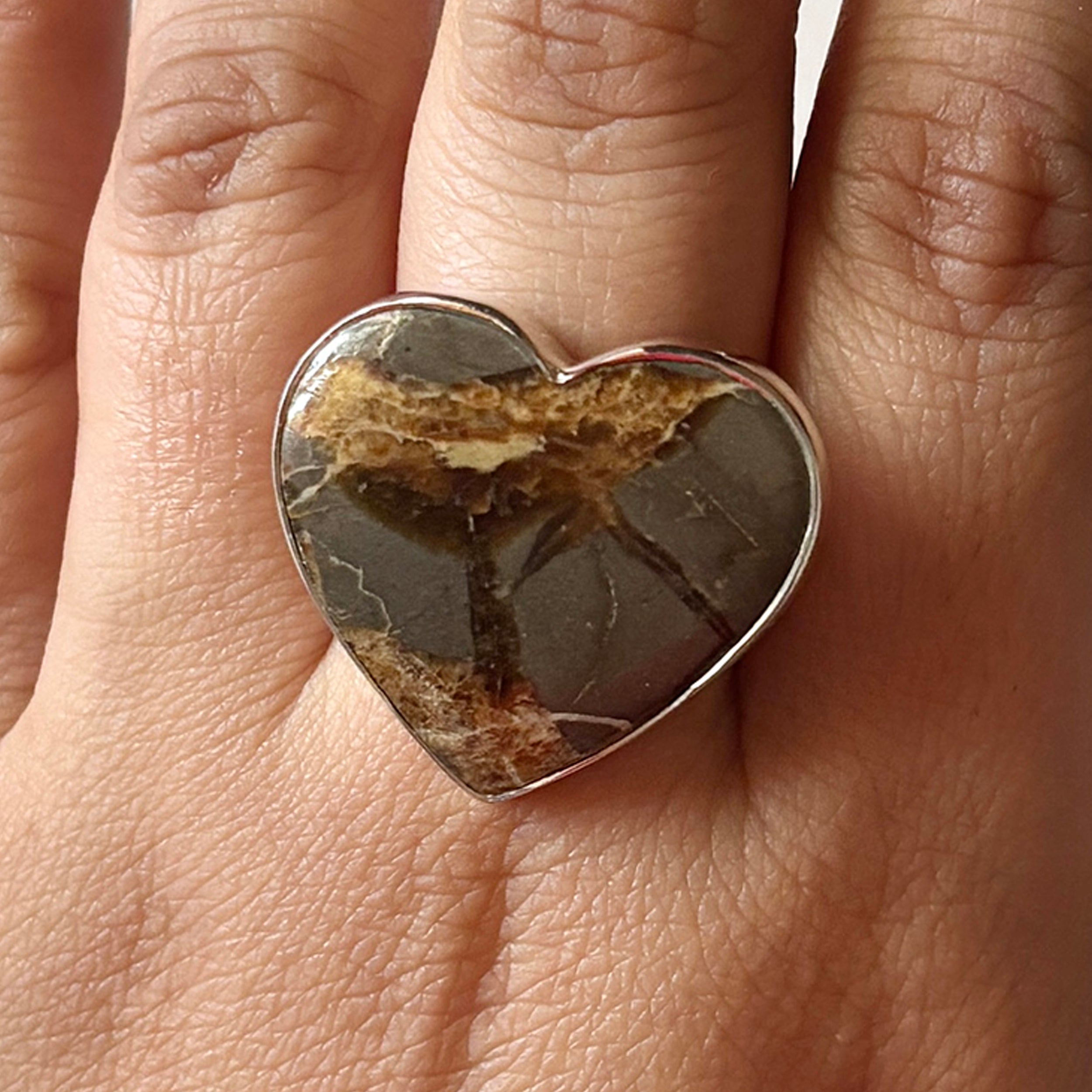 Septarian Rhyolite Ring-(SPR-2-6)