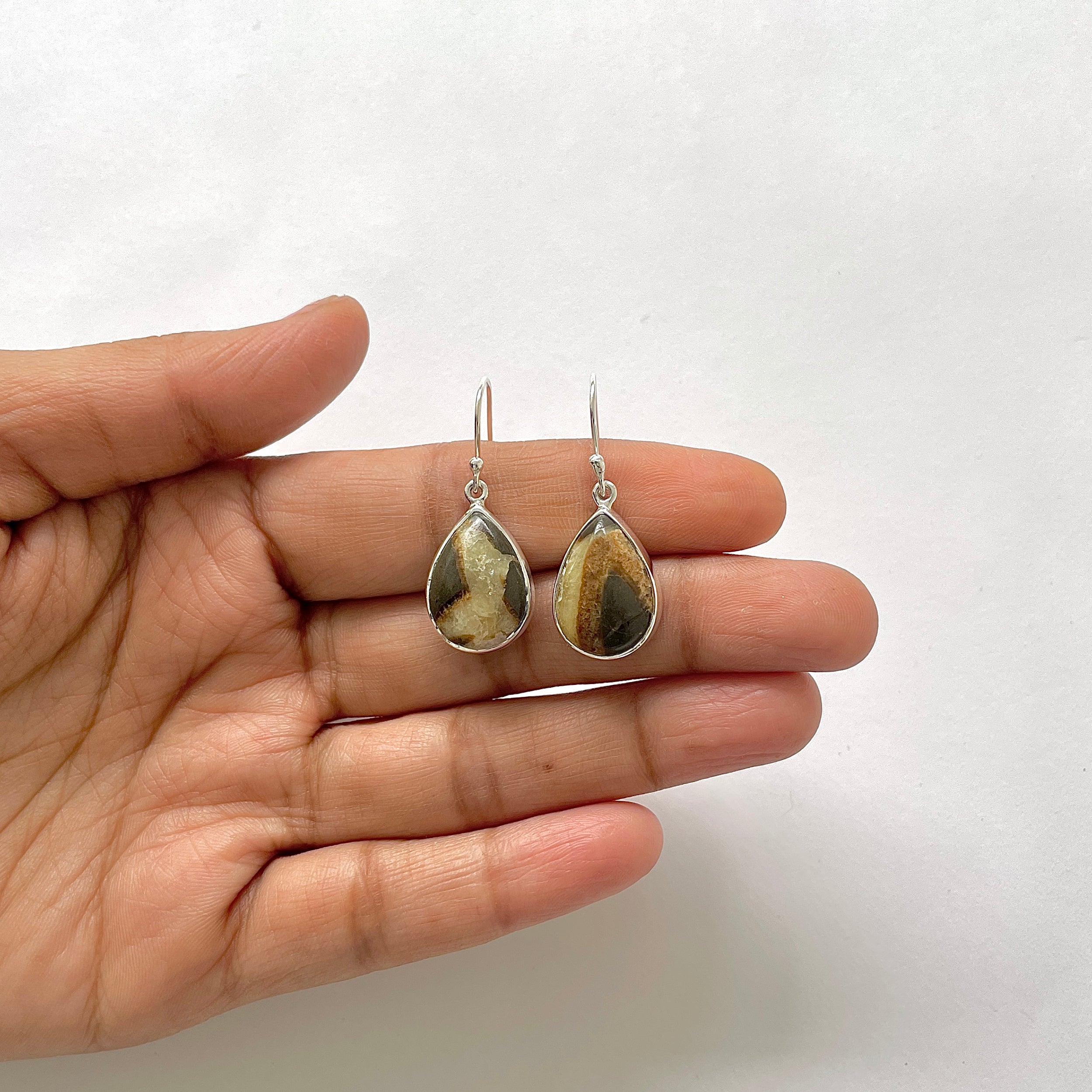 Septarian Rhyolite Earring-(SPR-3-18)