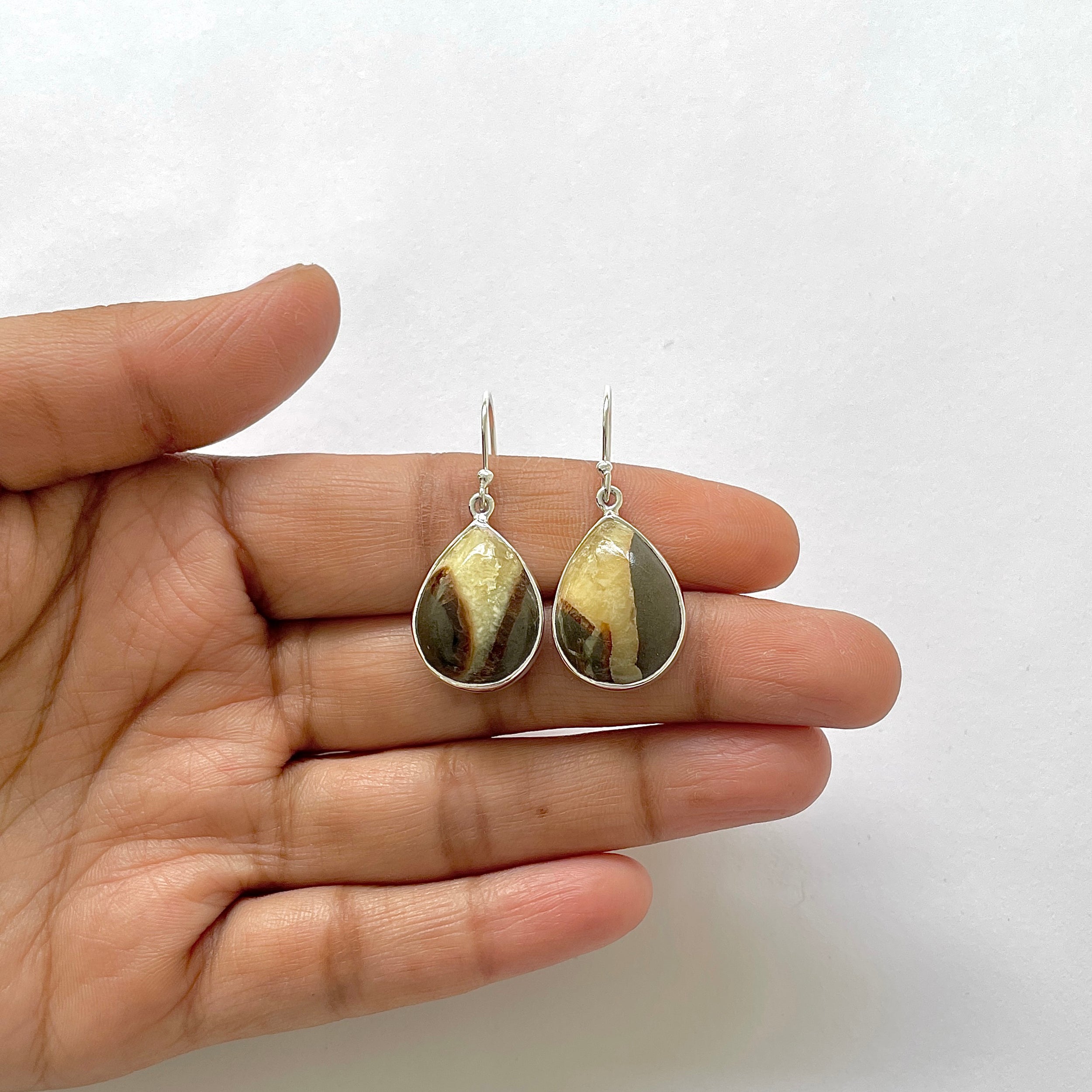 Septarian Rhyolite Earring-(SPR-3-8)
