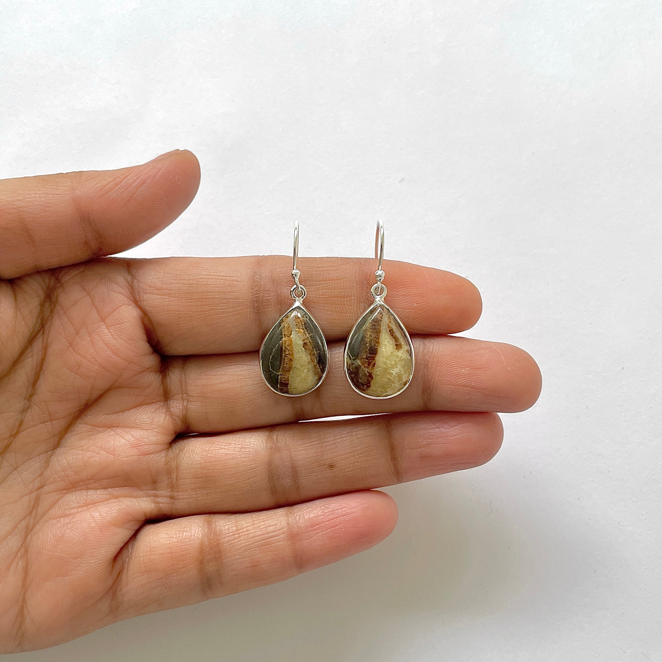 Septarian Rhyolite Earring-(SPR-3-9)
