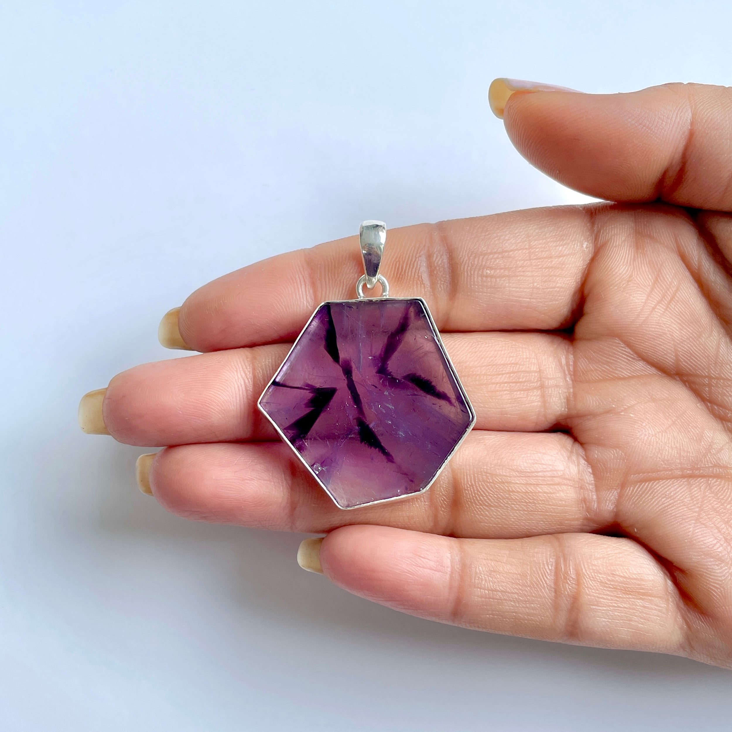 Star Amethyst Slice Pendant-(STA-1-100)