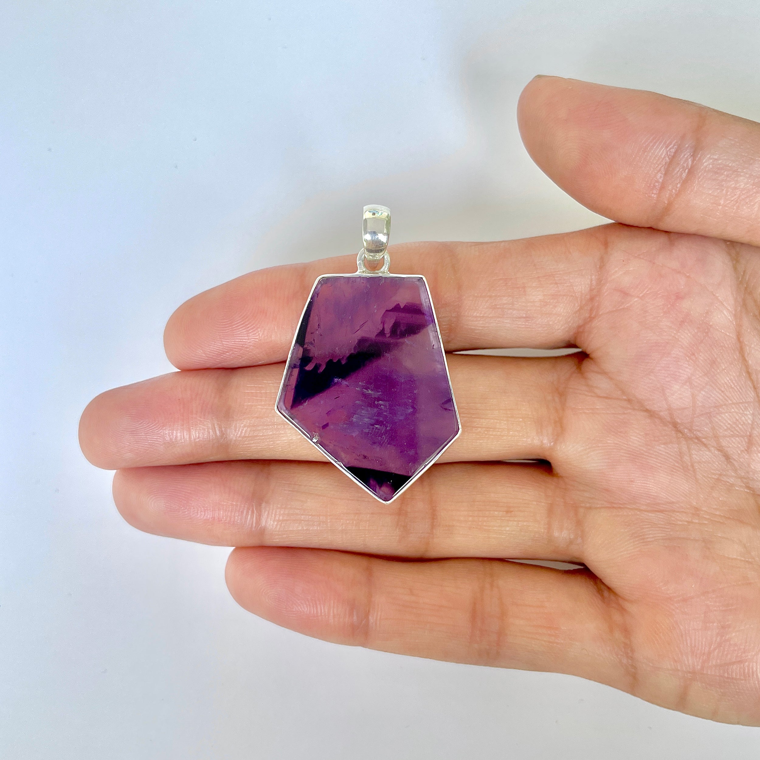 Star Amethyst Slice Pendant-(STA-1-121)