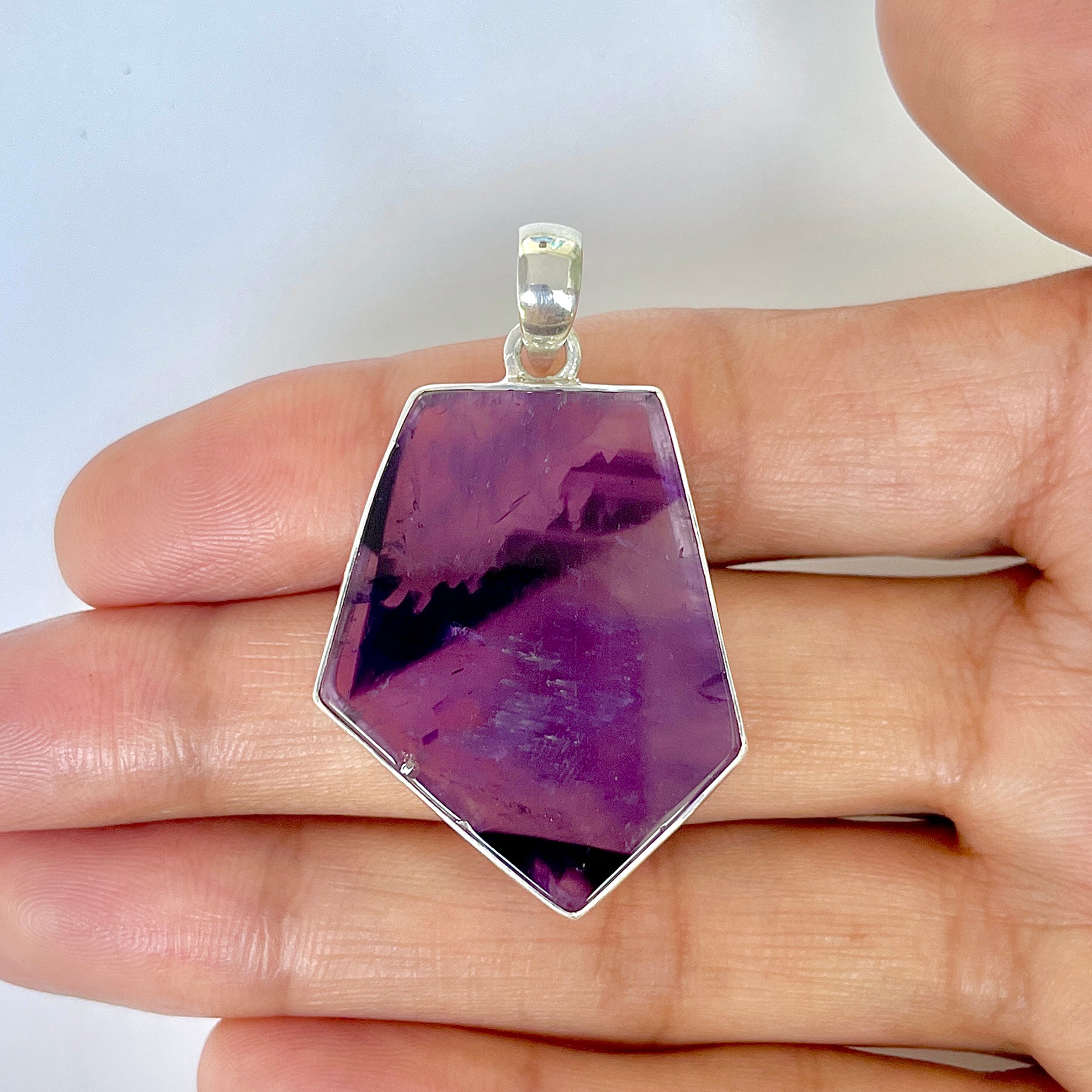 Star Amethyst Slice Pendant-(STA-1-121)