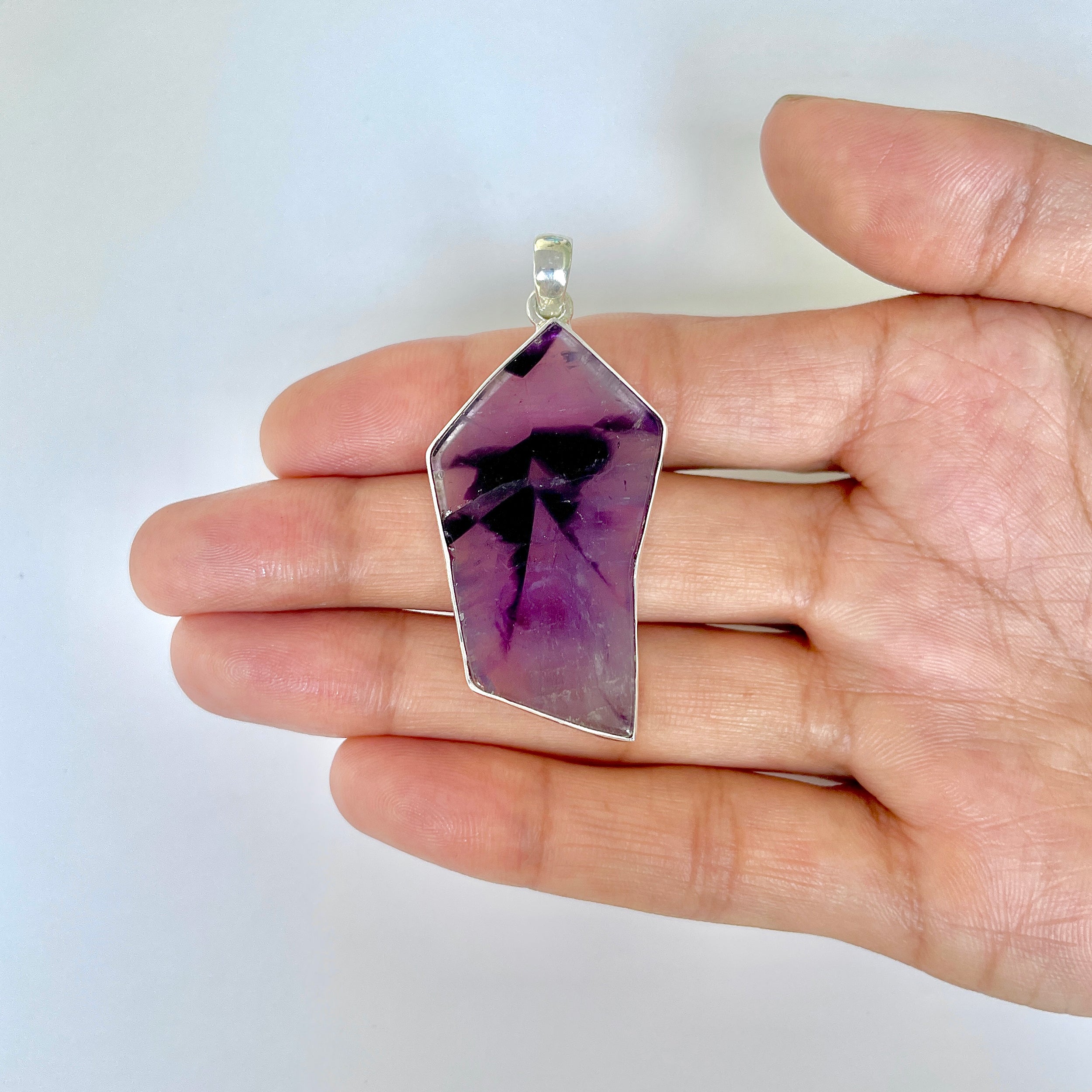 Star Amethyst Slice Pendant-(STA-1-123)