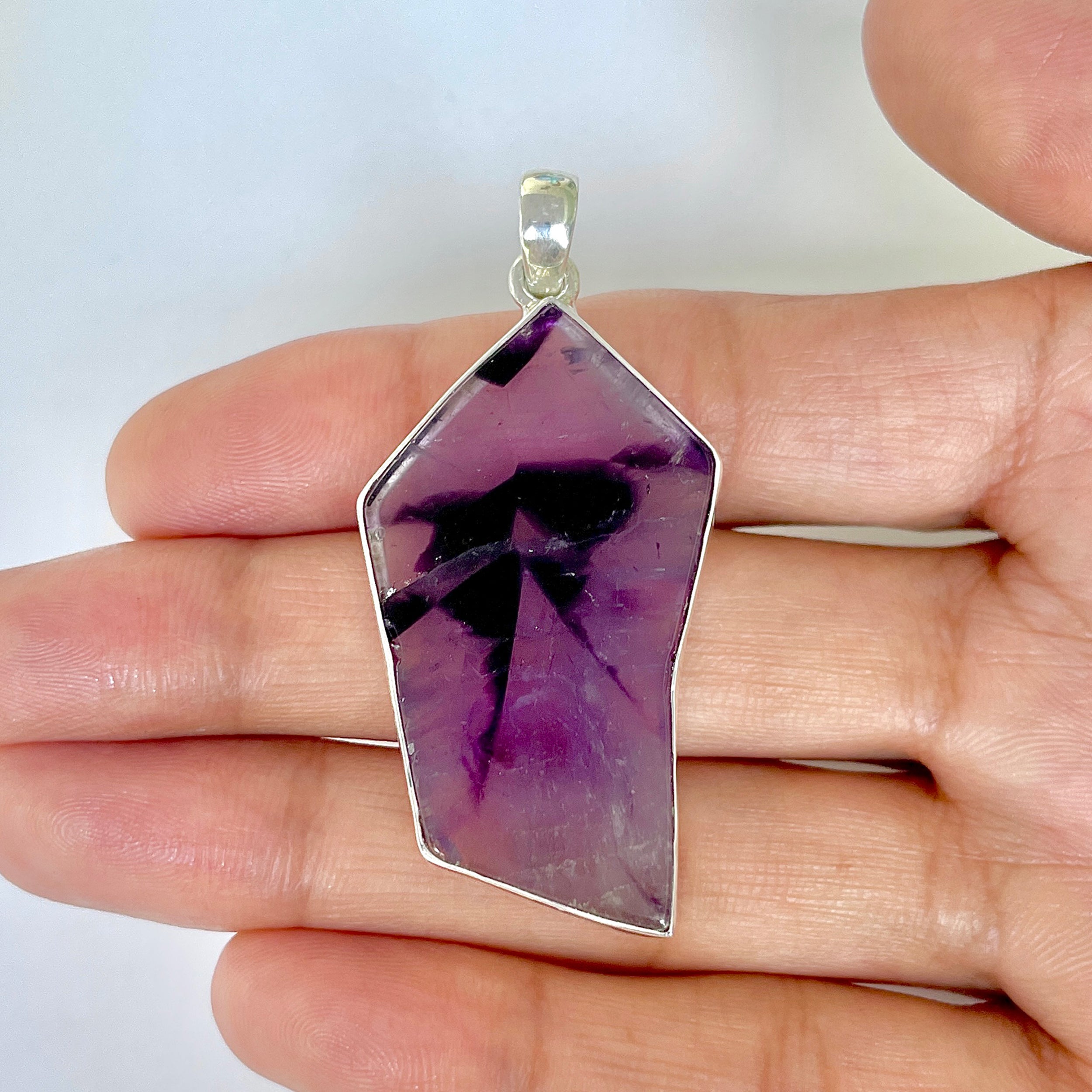 Star Amethyst Slice Pendant-(STA-1-123)