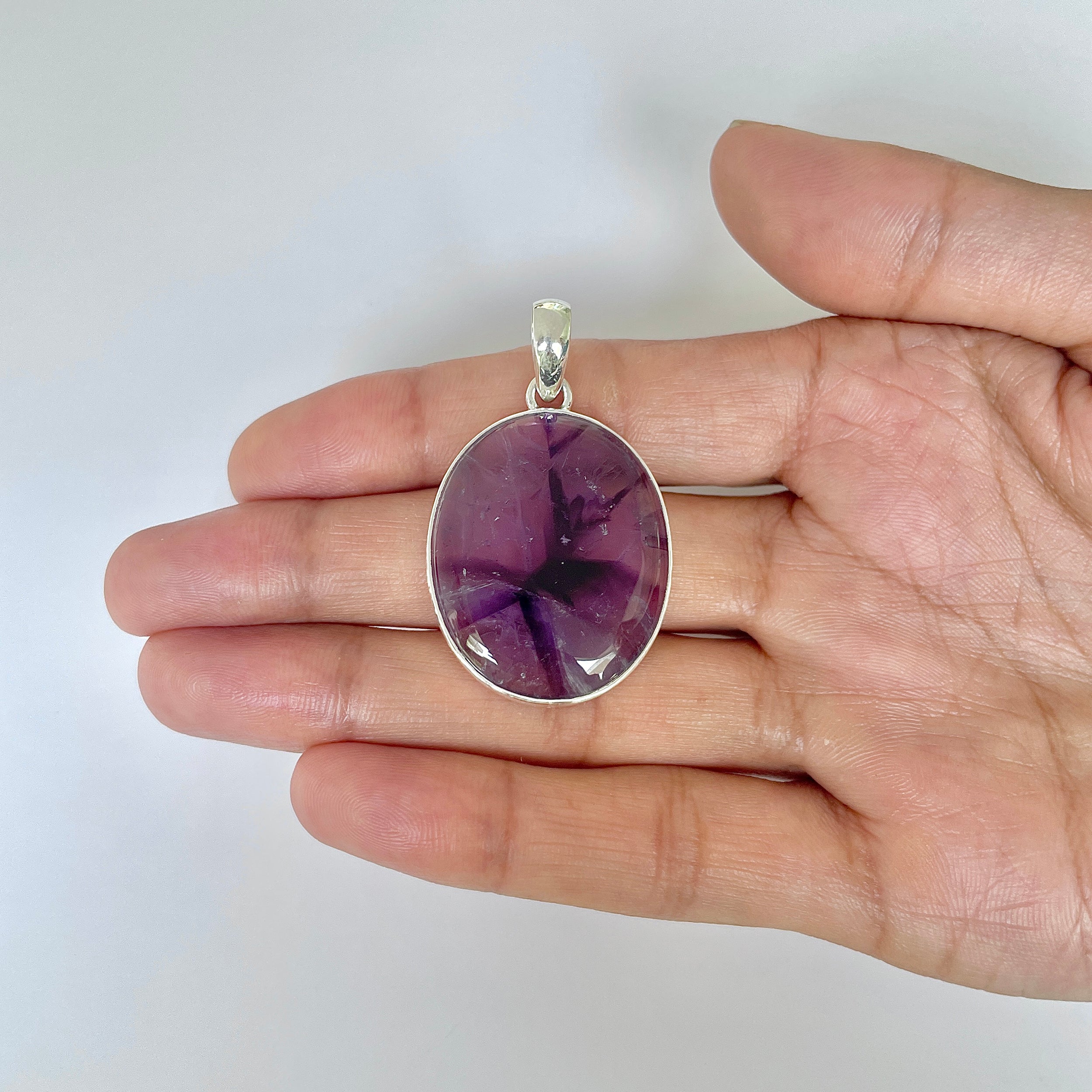 Star Amethyst Pendant-(STA-1-15)