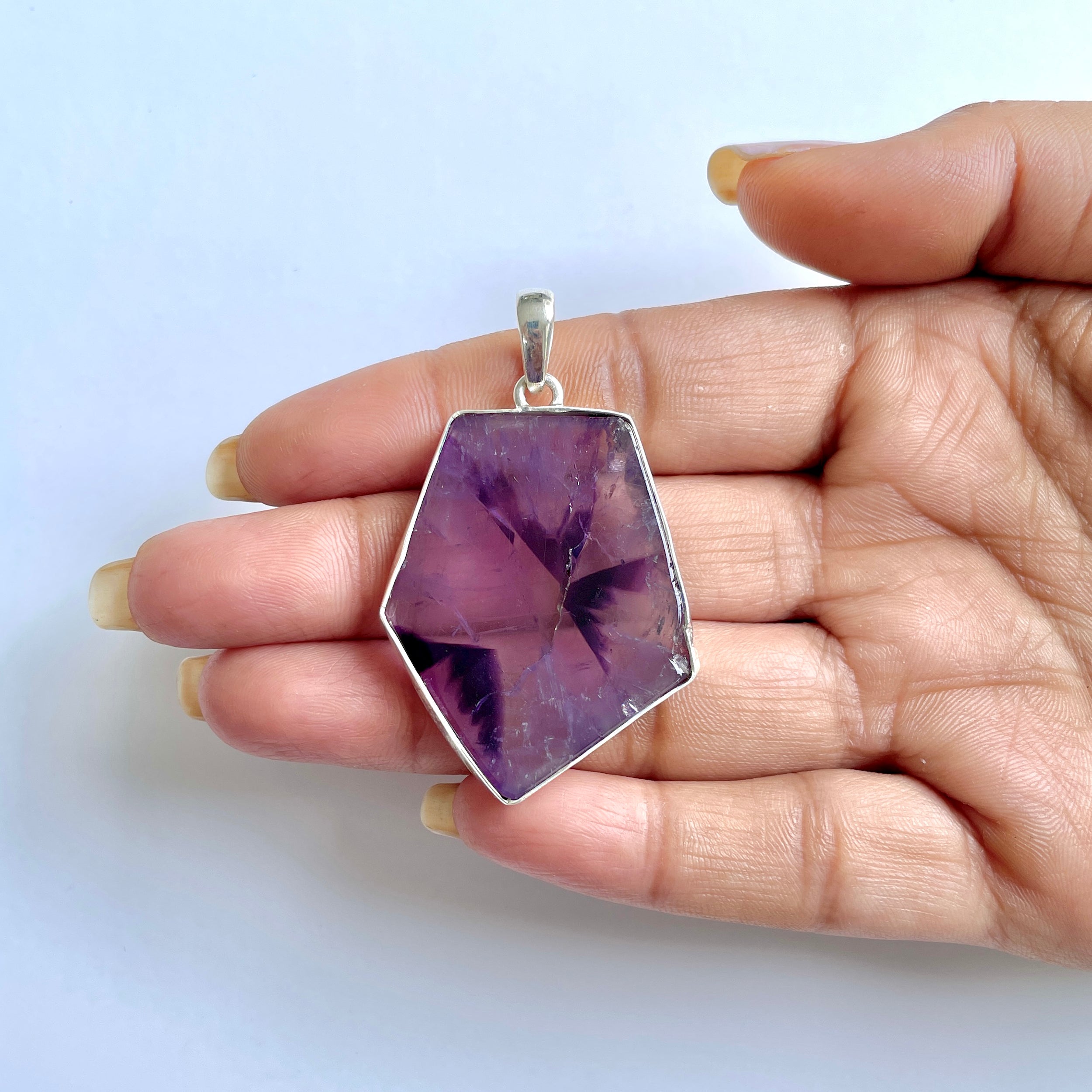 Star Amethyst Slice Pendant-(STA-1-65)