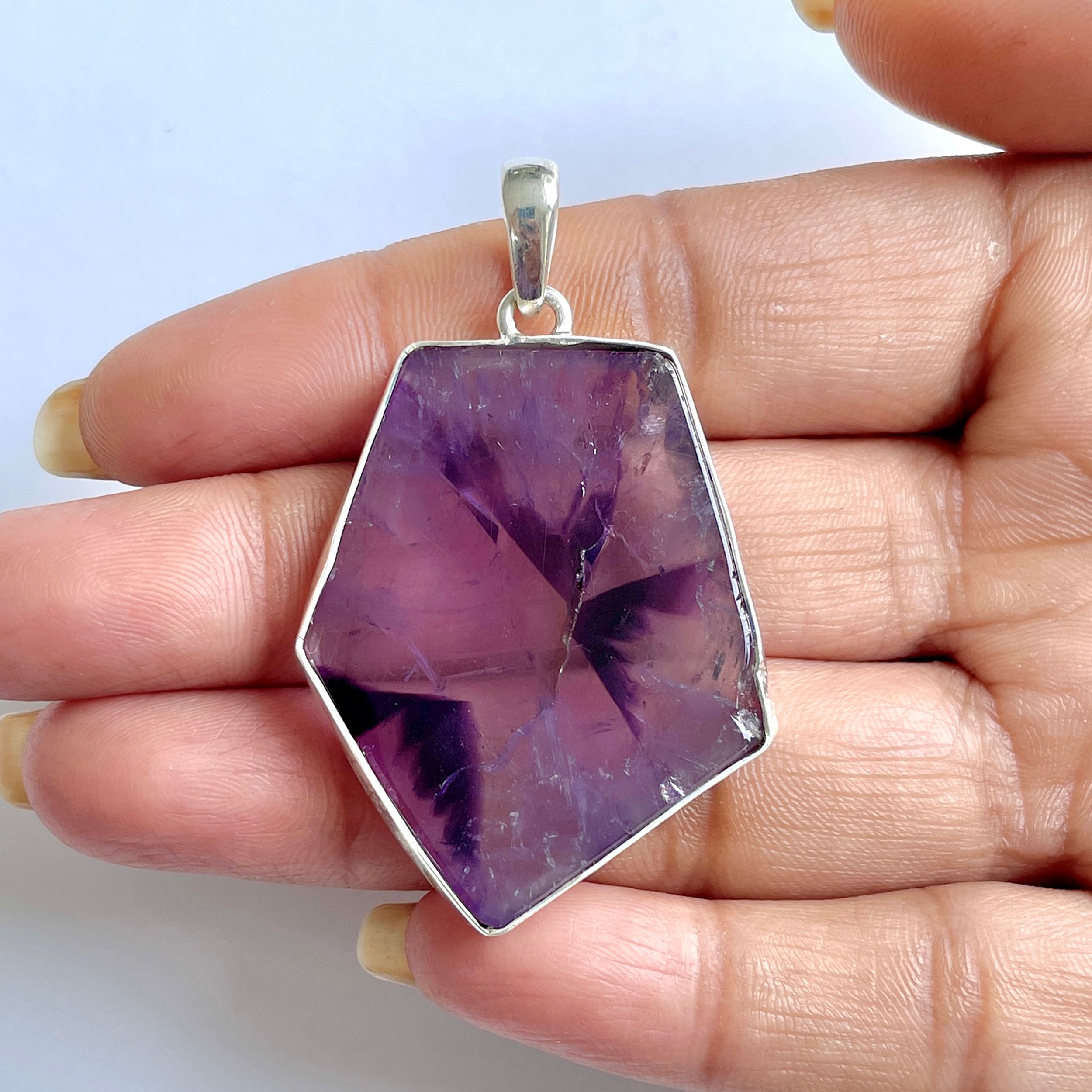 Star Amethyst Slice Pendant-(STA-1-65)