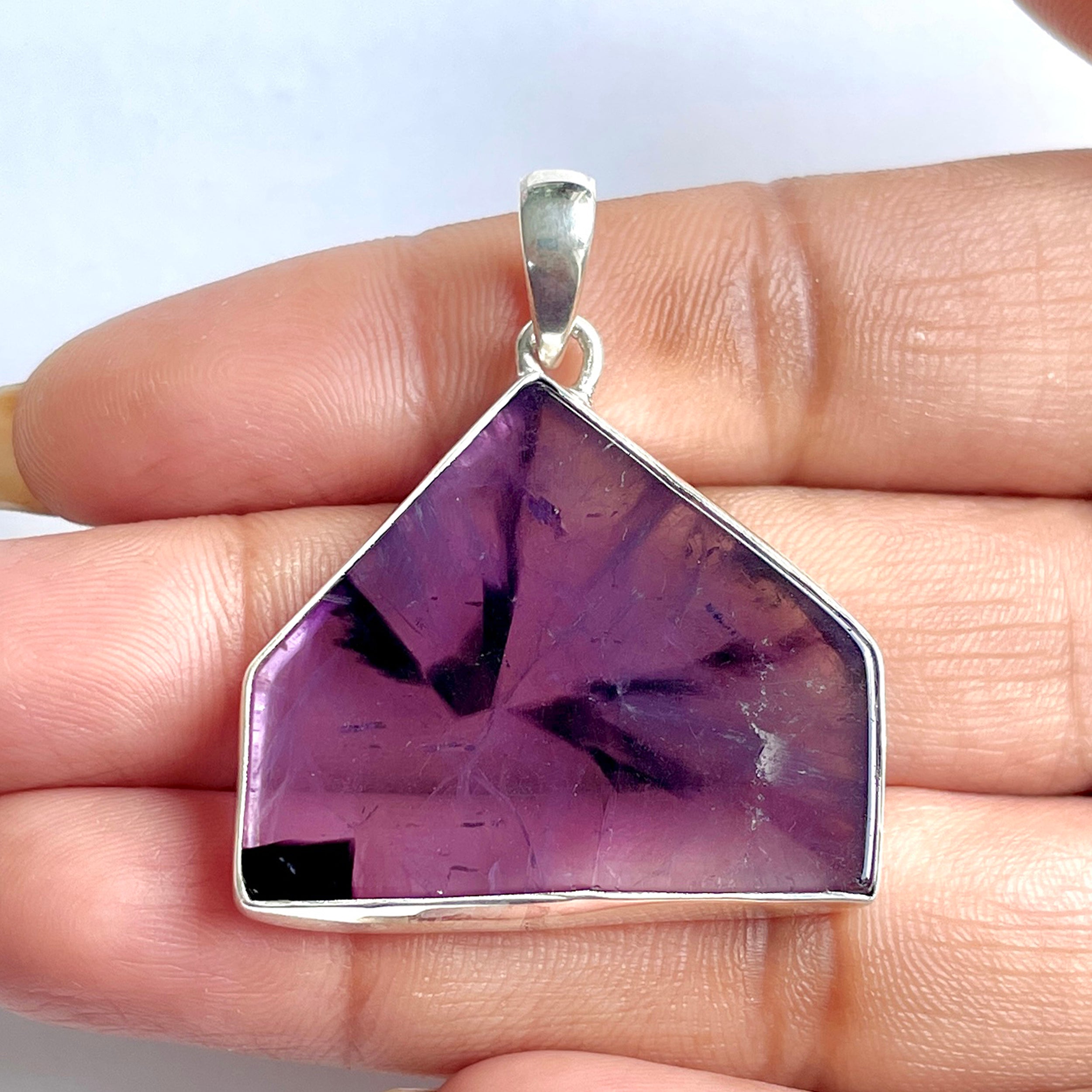 Star Amethyst Slice Pendant-(STA-1-66)