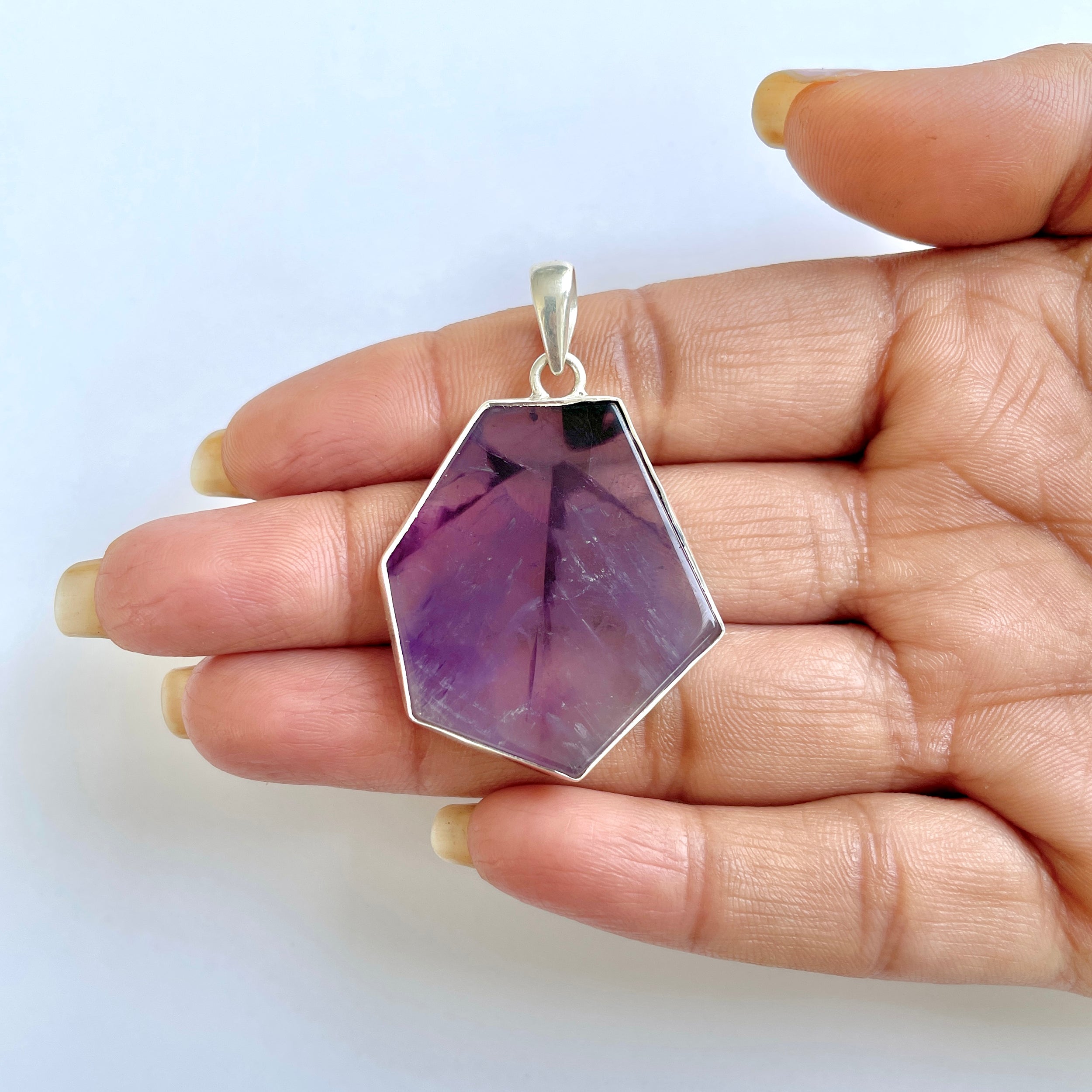 Star Amethyst Slice Pendant-(STA-1-70)
