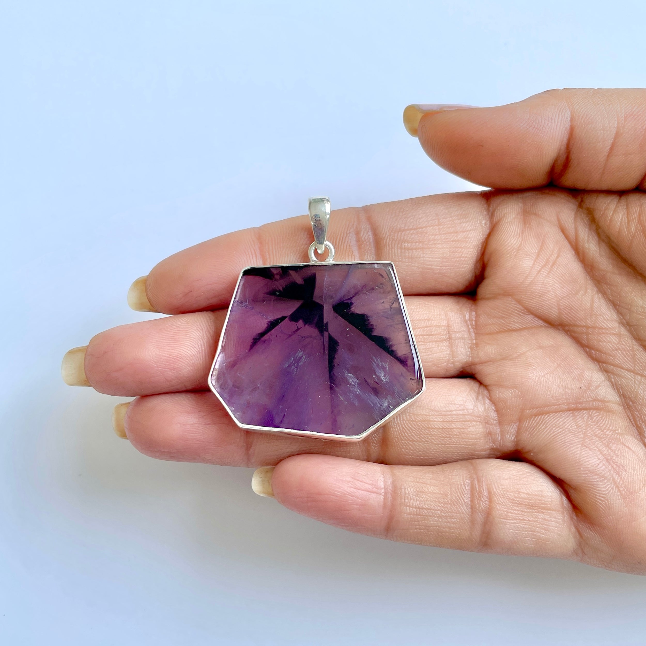 Star Amethyst Slice Pendant-(STA-1-71)