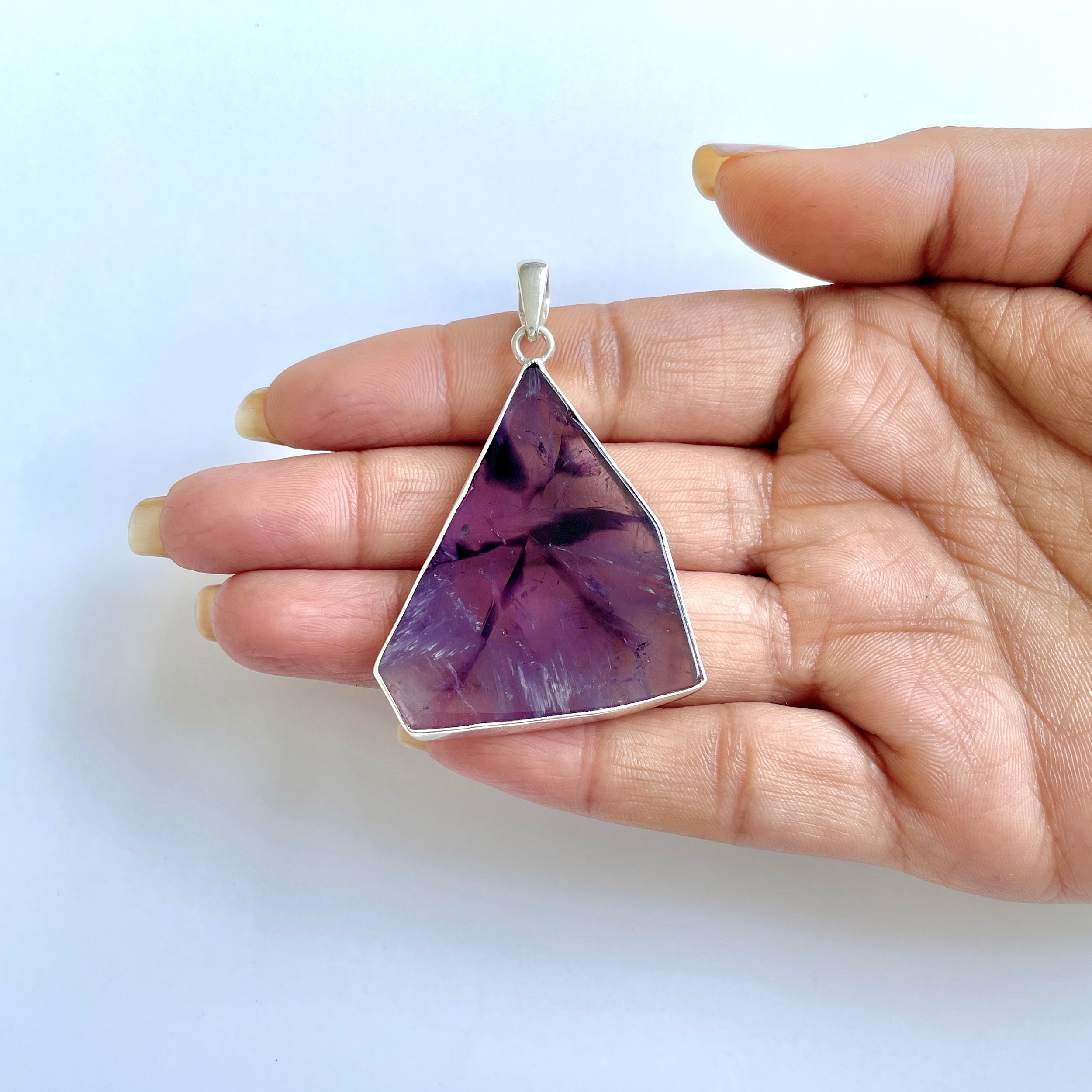 Star Amethyst Slice Pendant-(STA-1-73)