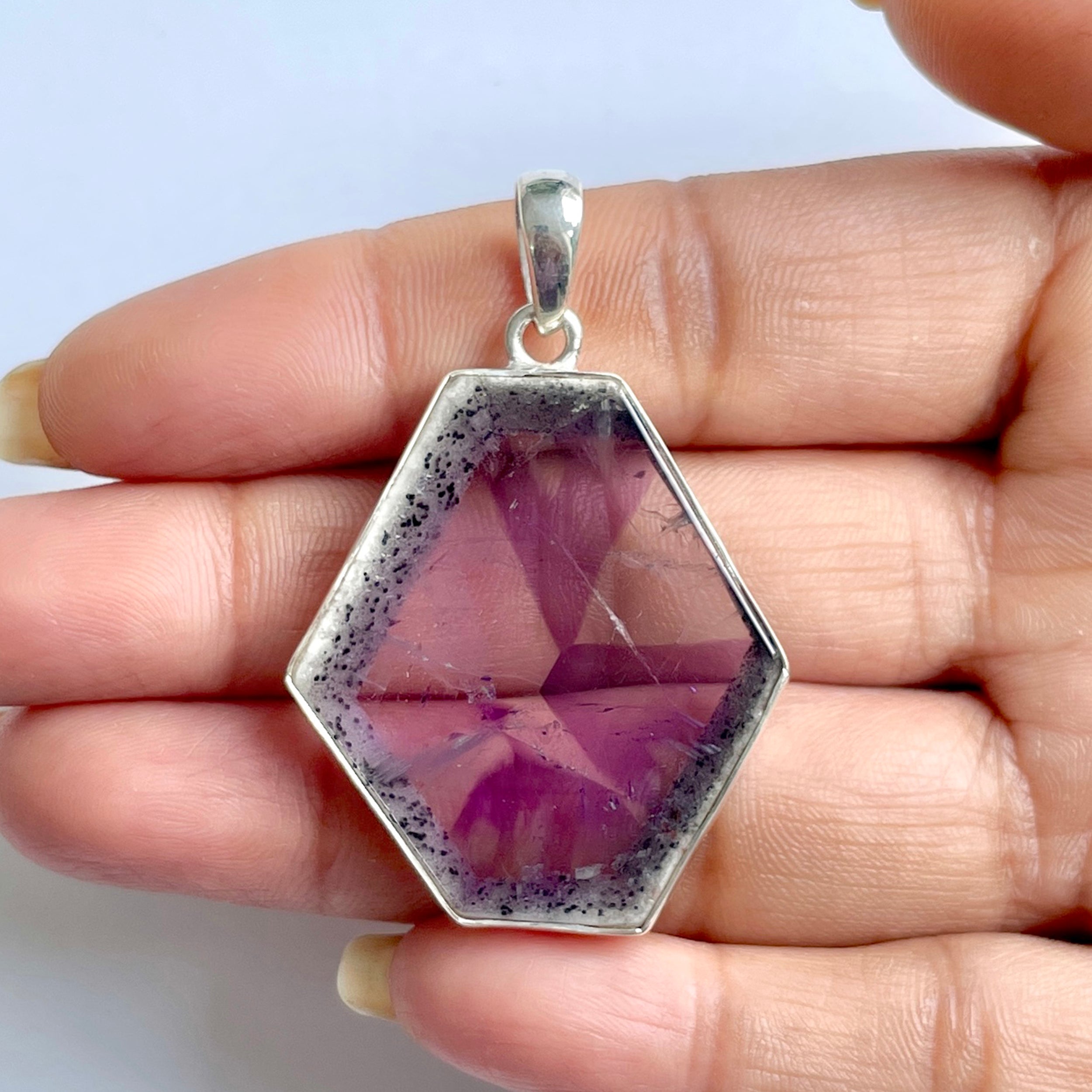 Star Amethyst Slice Pendant-(STA-1-81)