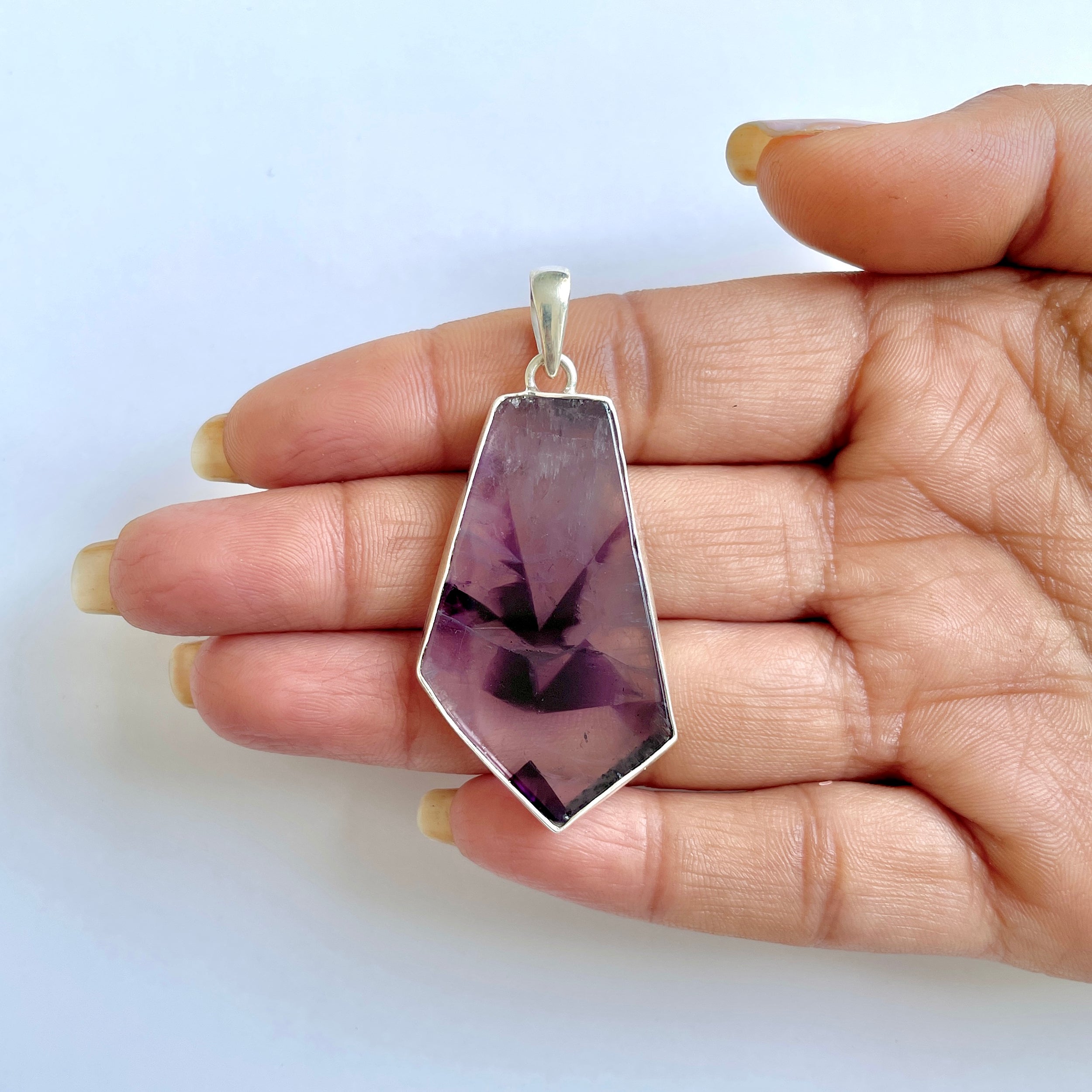 Star Amethyst Slice Pendant-(STA-1-82)