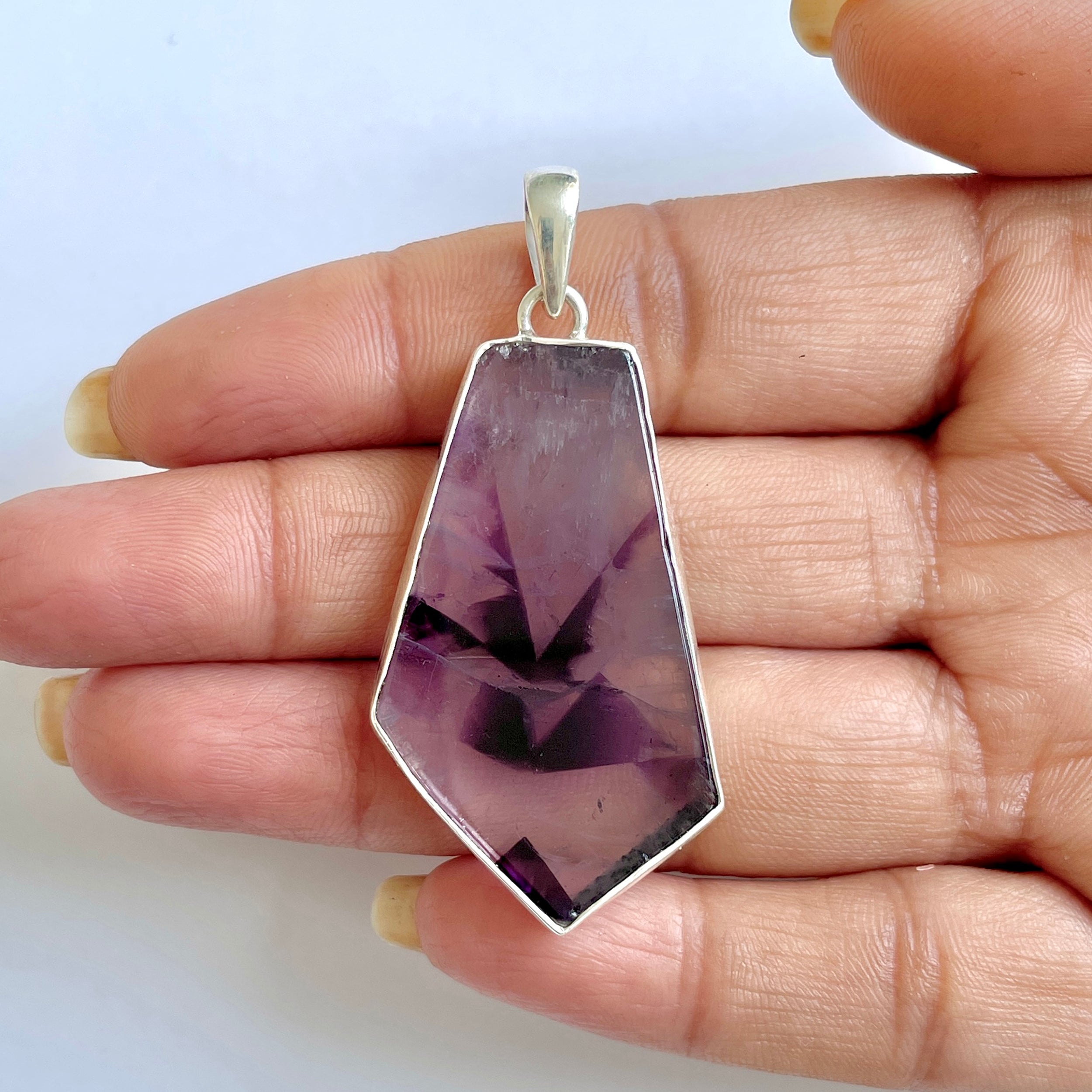Star Amethyst Slice Pendant-(STA-1-82)