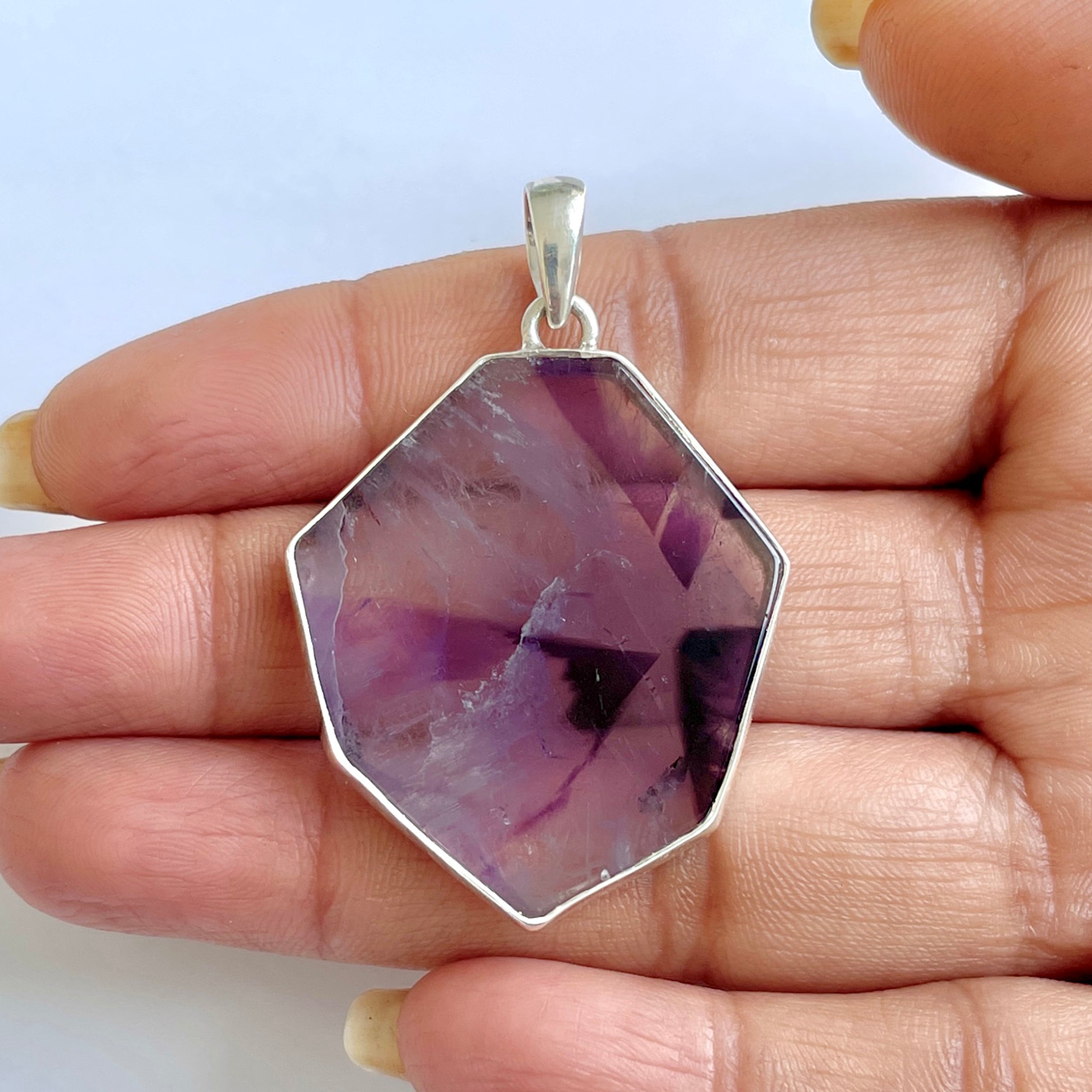 Star Amethyst Slice Pendant-(STA-1-85)