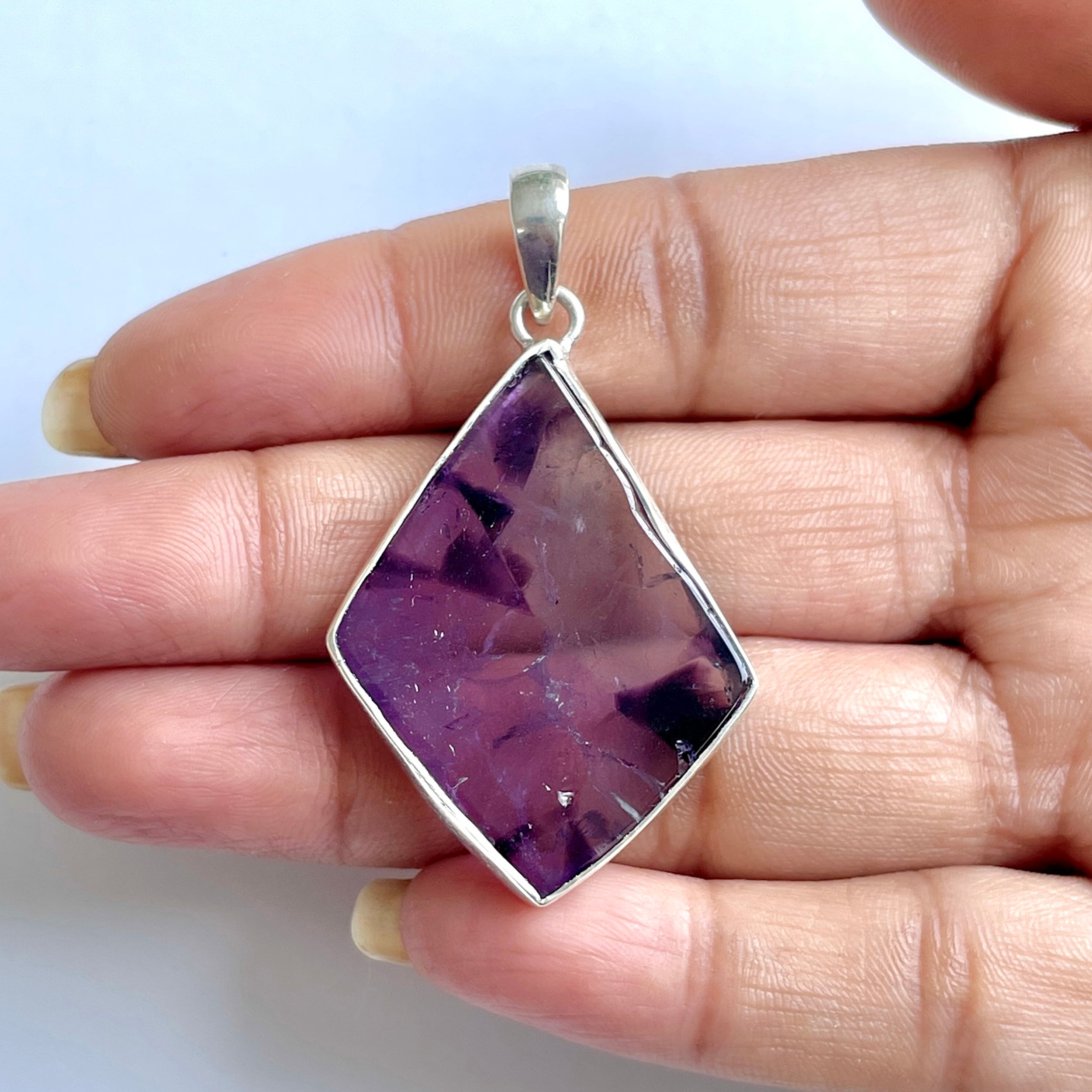 Star Amethyst Slice Pendant-(STA-1-90)