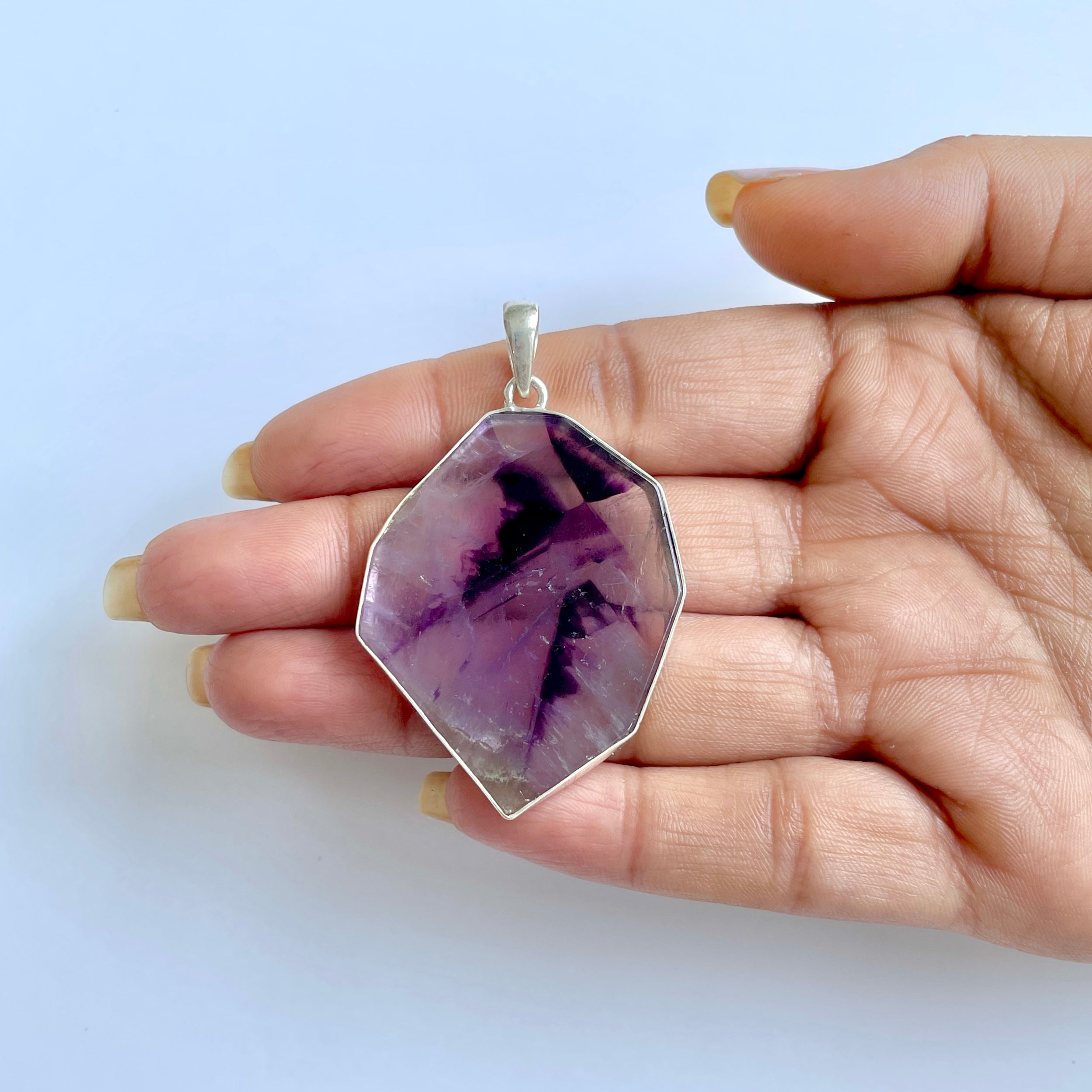 Star Amethyst Slice Pendant-(STA-1-93)